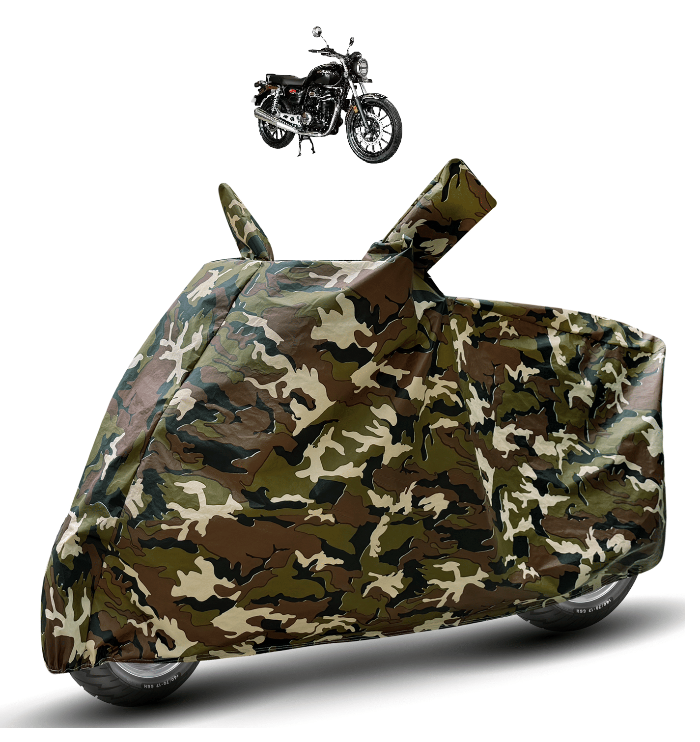     			Mockhe Bike Body Cover for Honda Hness CB350 ( Pack of 1 ) , Camouflage