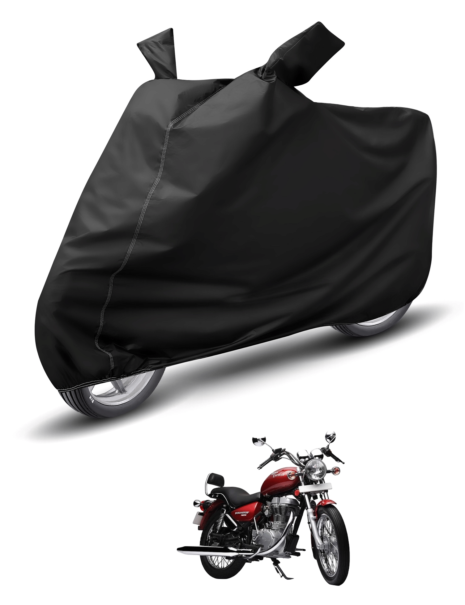Mockhe Bike Body Cover for Royal Enfield Thunderbird 500 ( Pack of 1 ) , Black Mockhe Bike Body Cover for Royal Enfield Thunderbird 500 ( Pack of 1 ) , Black