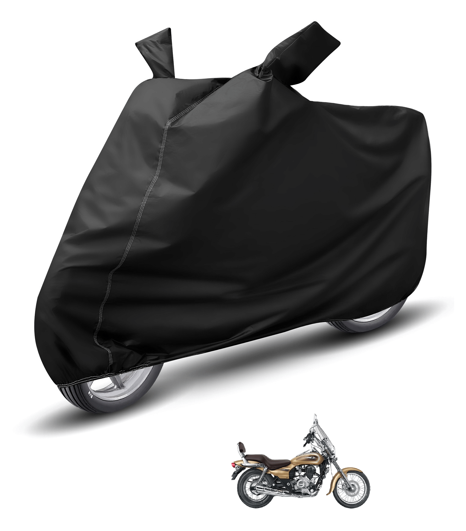    			Mockhe Bike Body Cover for Bajaj All Bike Models ( Pack of 1 ) , Black