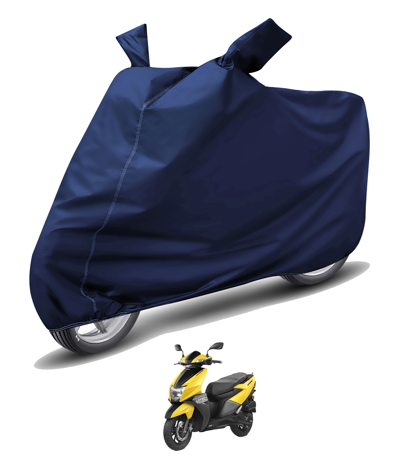 Mockhe Bike Body Cover for TVS Ntorq 125 ( Pack of 1 ) , Blue Mockhe Bike Body Cover for TVS Ntorq 125 ( Pack of 1 ) , Blue
