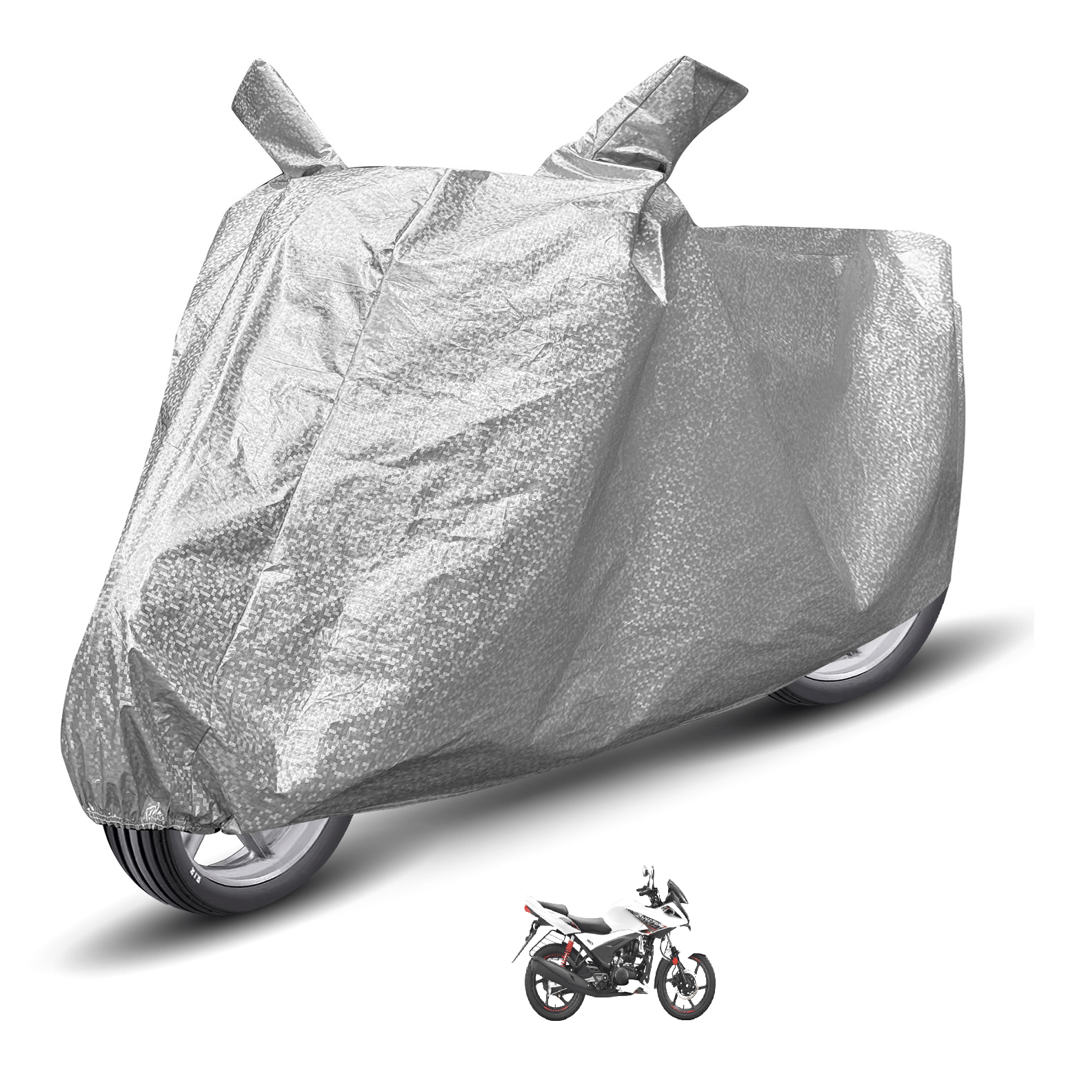     			Mockhe Bike Body Cover for Hero Ignitor ( Pack of 1 ) , Silver