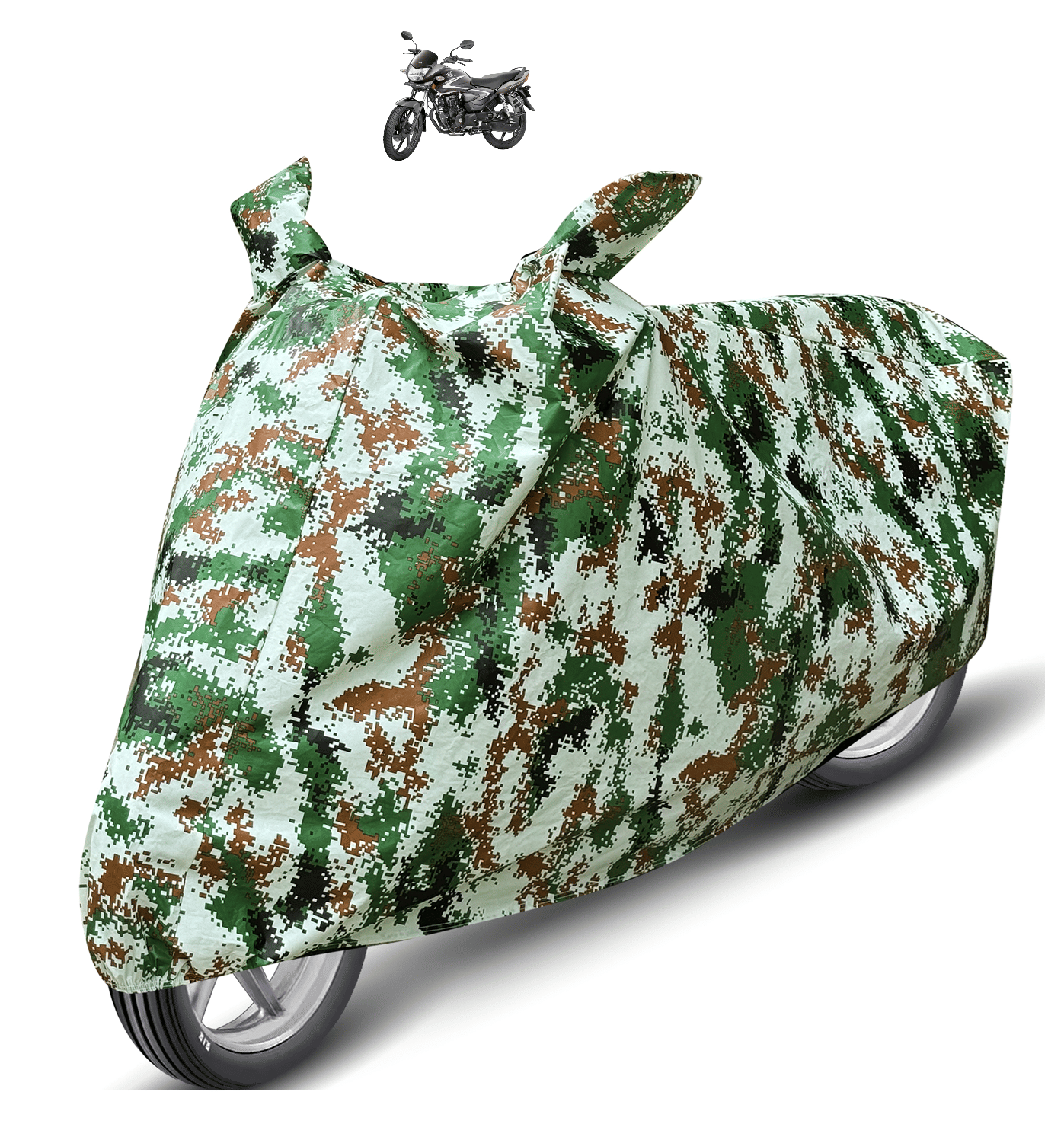     			Mockhe Bike Body Cover for Honda CB Shine ( Pack of 1 ) , Olive
