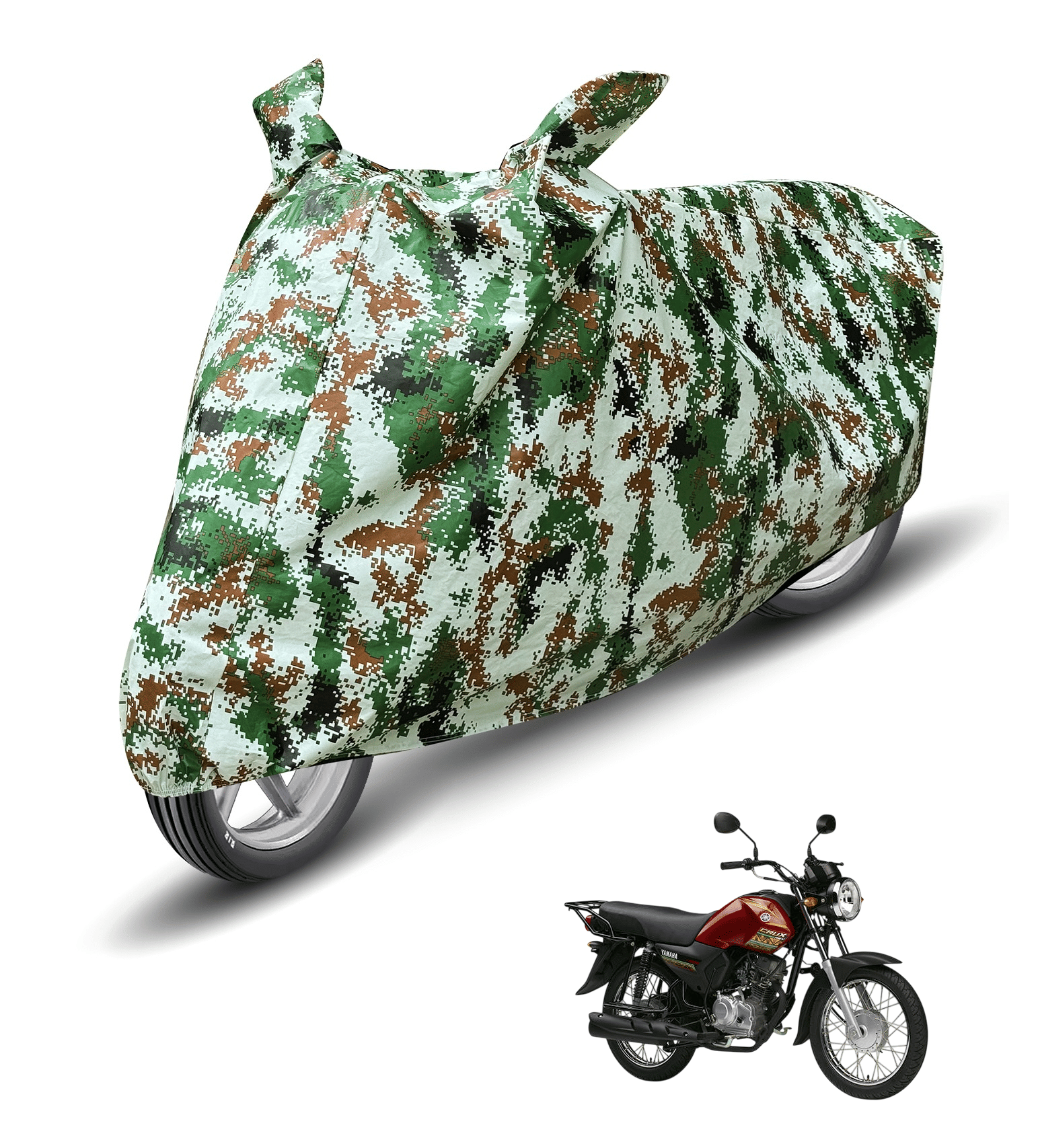     			Mockhe Bike Body Cover for Yamaha Crux S ( Pack of 1 ) , Olive