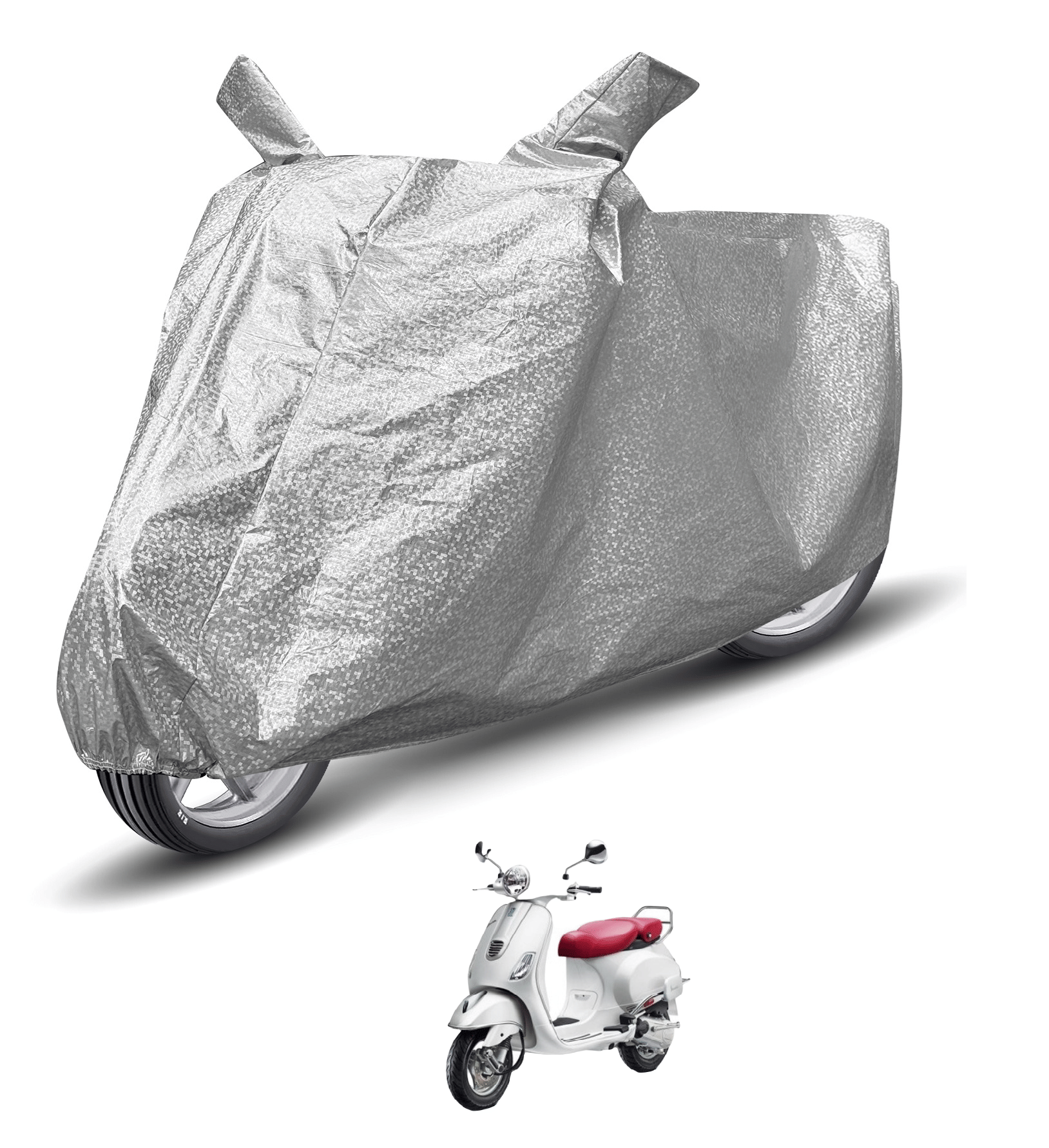 Mockhe Bike Body Cover for Vespa Elegante 125 ( Pack of 1 ) , Silver     			Mockhe Bike Body Cover for Vespa Elegante 125 ( Pack of 1 ) , Silver