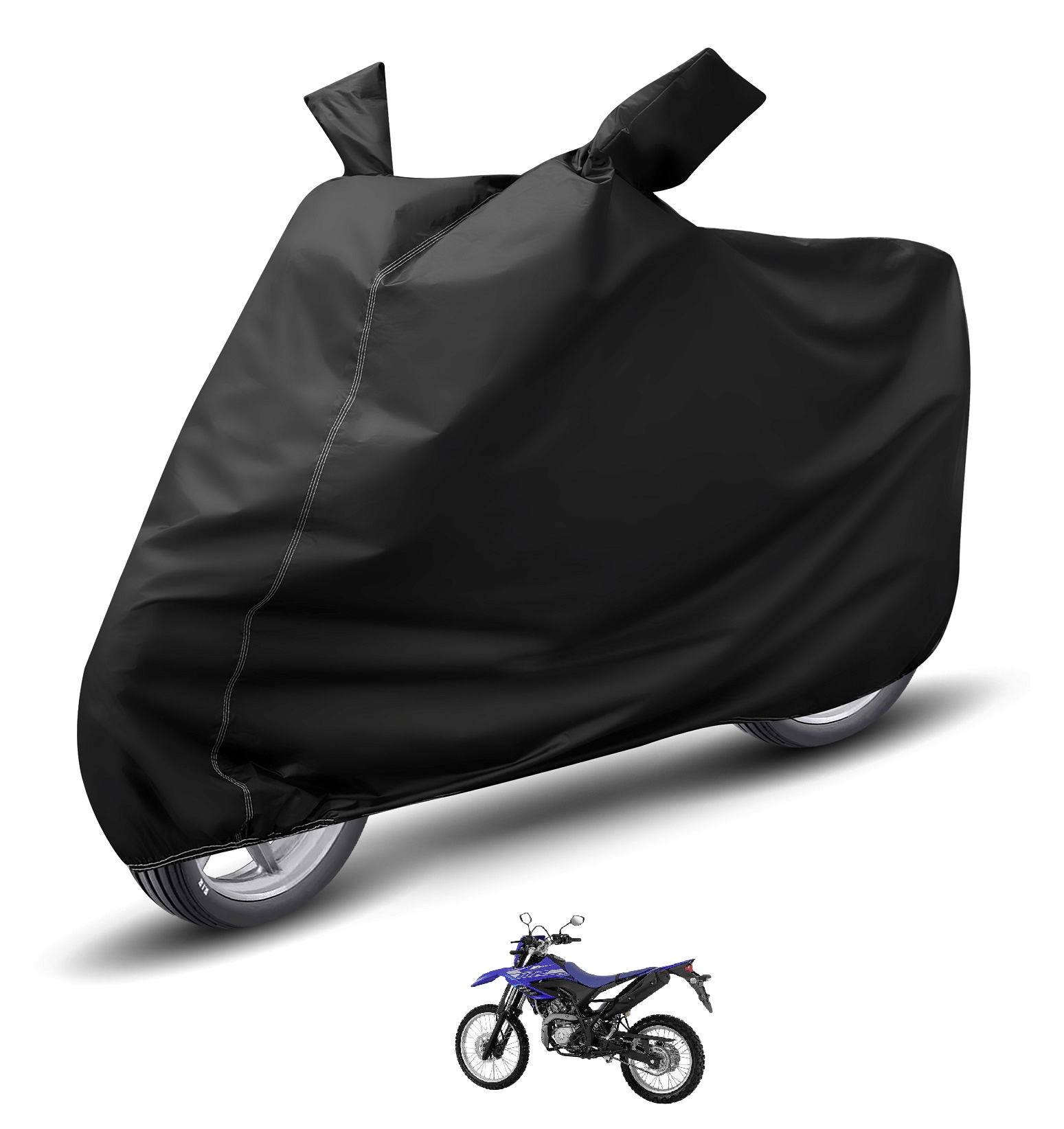 Mockhe Bike Body Cover for Yamaha All Bike Models ( Pack of 1 ) , Black Mockhe Bike Body Cover for Yamaha All Bike Models ( Pack of 1 ) , Black