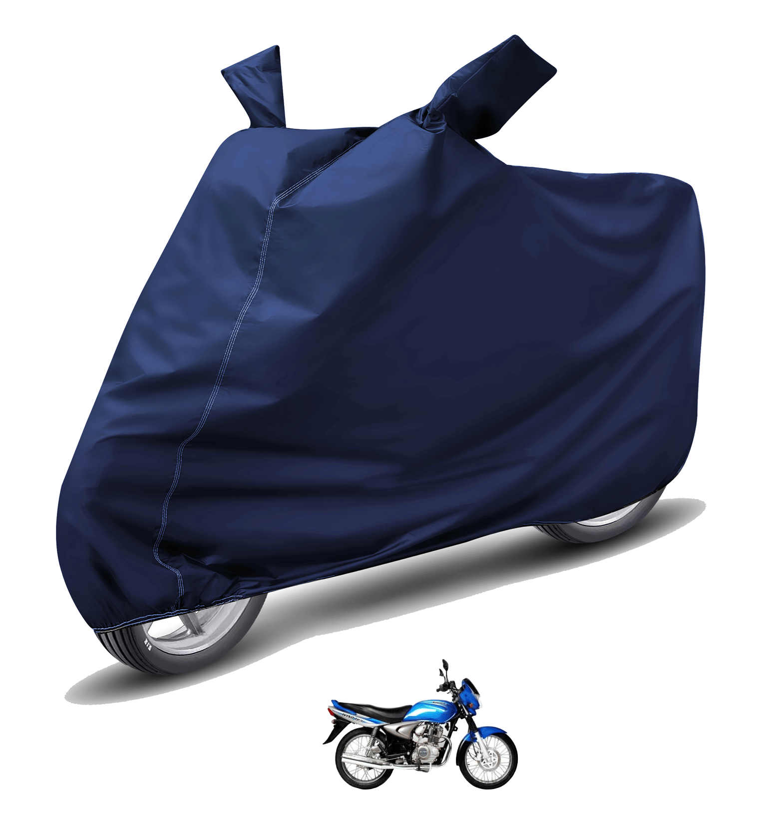 Mockhe Bike Body Cover for Bajaj Wind 125 ( Pack of 1 ) , Blue Mockhe Bike Body Cover for Bajaj Wind 125 ( Pack of 1 ) , Blue