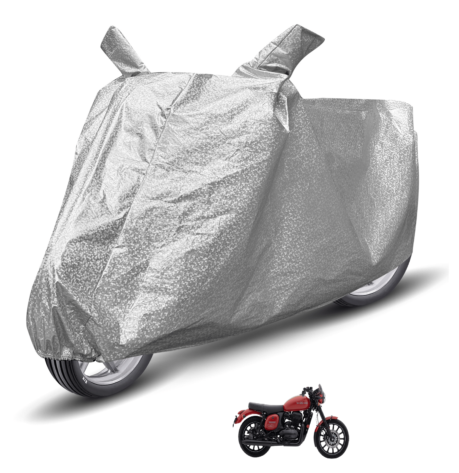     			Mockhe Bike Body Cover for Jawa Jawa 42 ( Pack of 1 ) , Silver