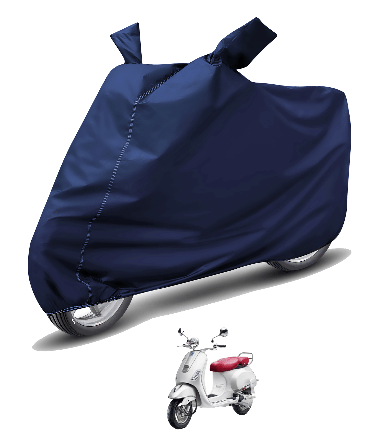 Mockhe Bike Body Cover for Vespa Elegante 125 ( Pack of 1 ) , Blue Mockhe Bike Body Cover for Vespa Elegante 125 ( Pack of 1 ) , Blue