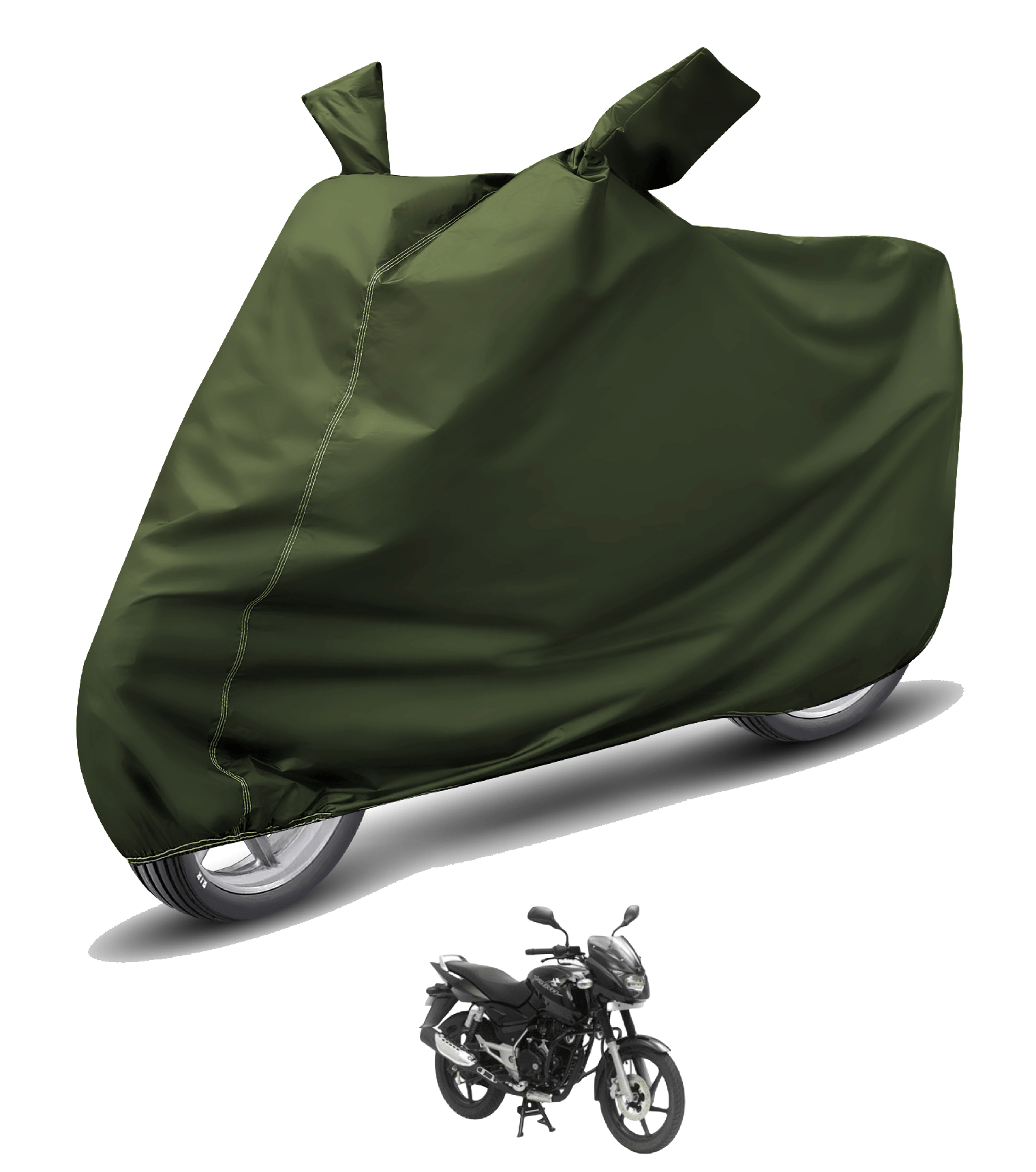 Mockhe Bike Body Cover for Bajaj Pulsar 180 ( Pack of 1 ) , Green Mockhe Bike Body Cover for Bajaj Pulsar 180 ( Pack of 1 ) , Green