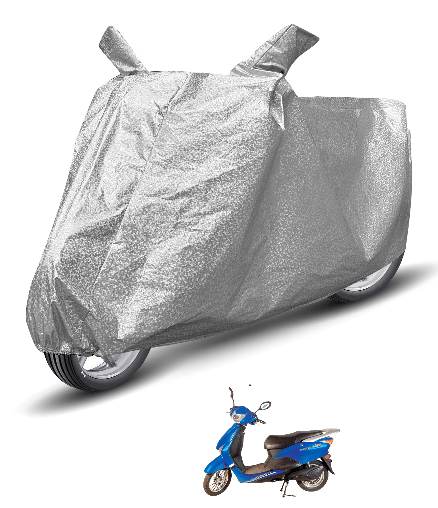 Mockhe Bike Body Cover for Avon E Scoot ( Pack of 1 ) , Silver Mockhe Bike Body Cover for Avon E Scoot ( Pack of 1 ) , Silver