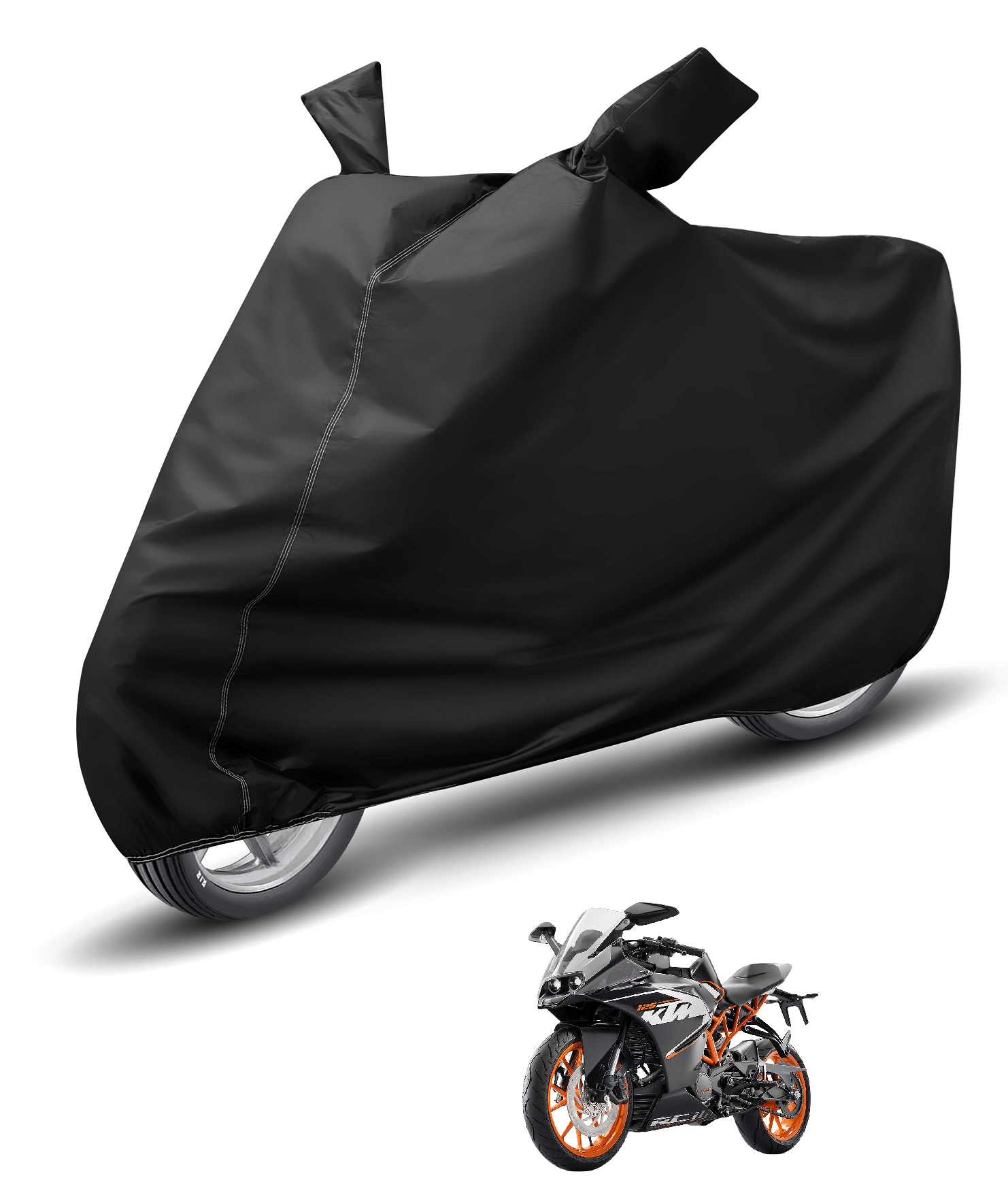     			Mockhe Bike Body Cover for KTM Rc 390 ( Pack of 1 ) , Black