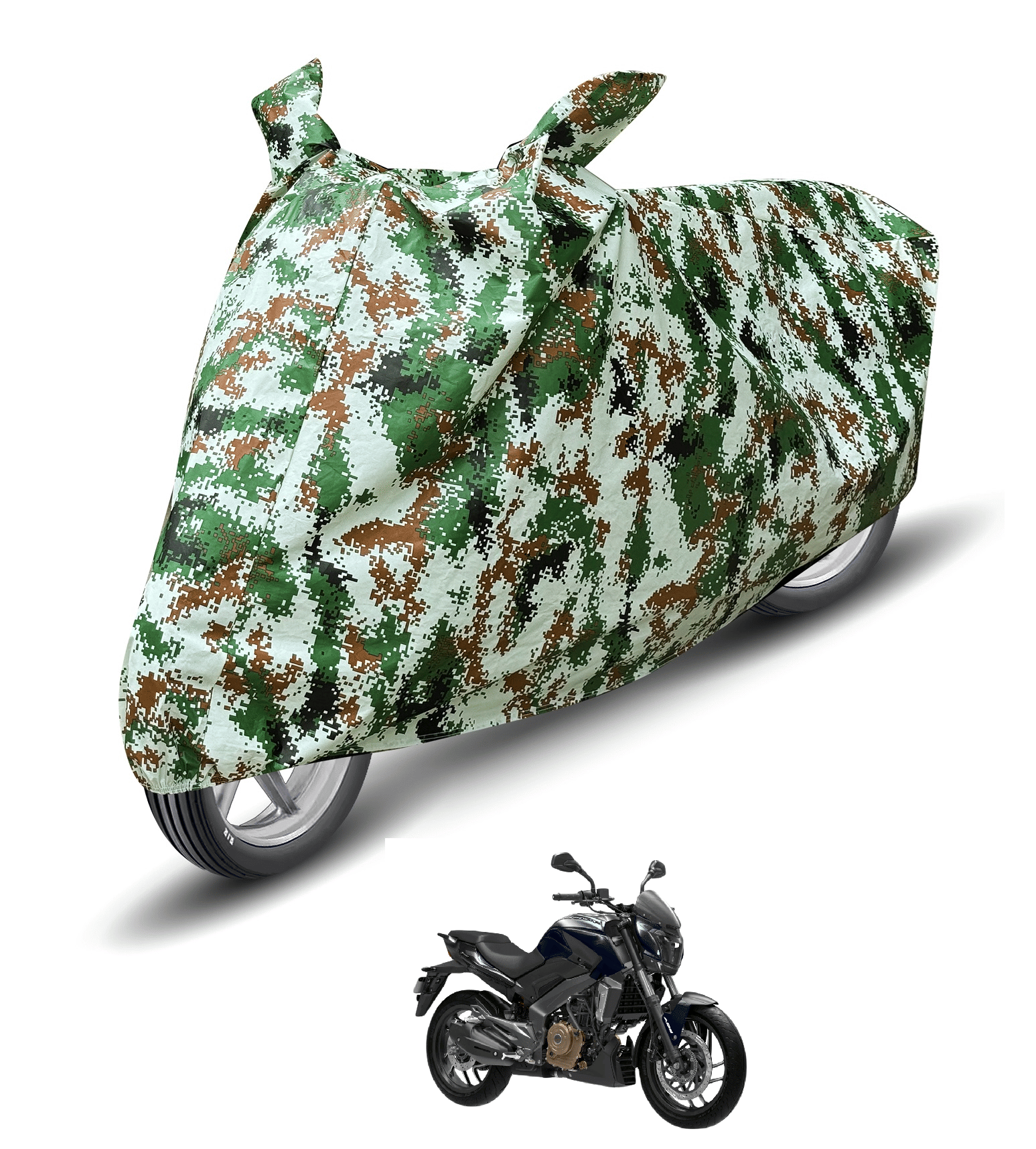 Mockhe Bike Body Cover for Bajaj Dominar 400 ( Pack of 1 ) , Olive Mockhe Bike Body Cover for Bajaj Dominar 400 ( Pack of 1 ) , Olive