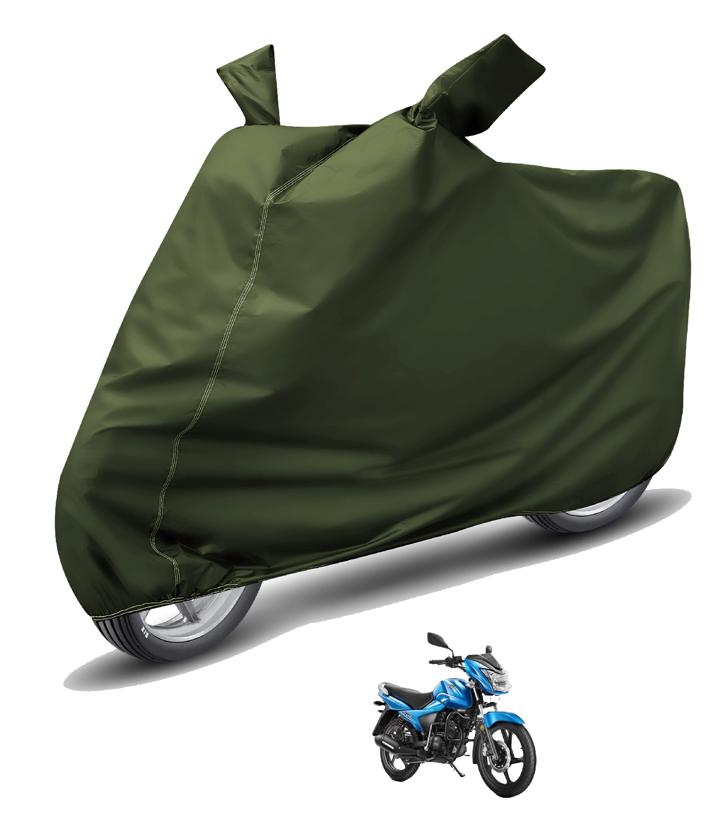     			Mockhe Bike Body Cover for TVS Victor Glx ( Pack of 1 ) , Green