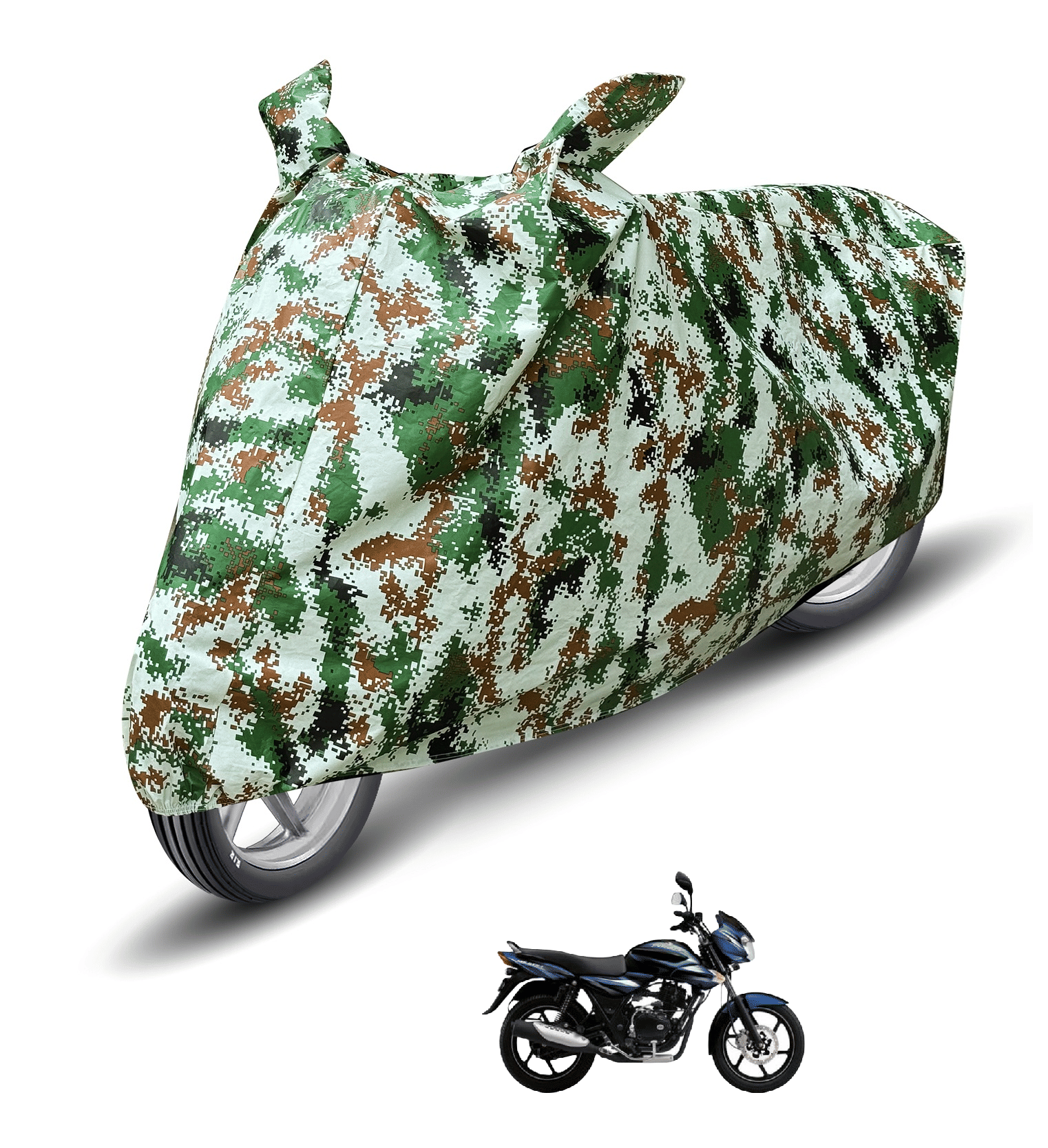 Mockhe Bike Body Cover for Bajaj Discover 135 ( Pack of 1 ) , Olive Mockhe Bike Body Cover for Bajaj Discover 135 ( Pack of 1 ) , Olive