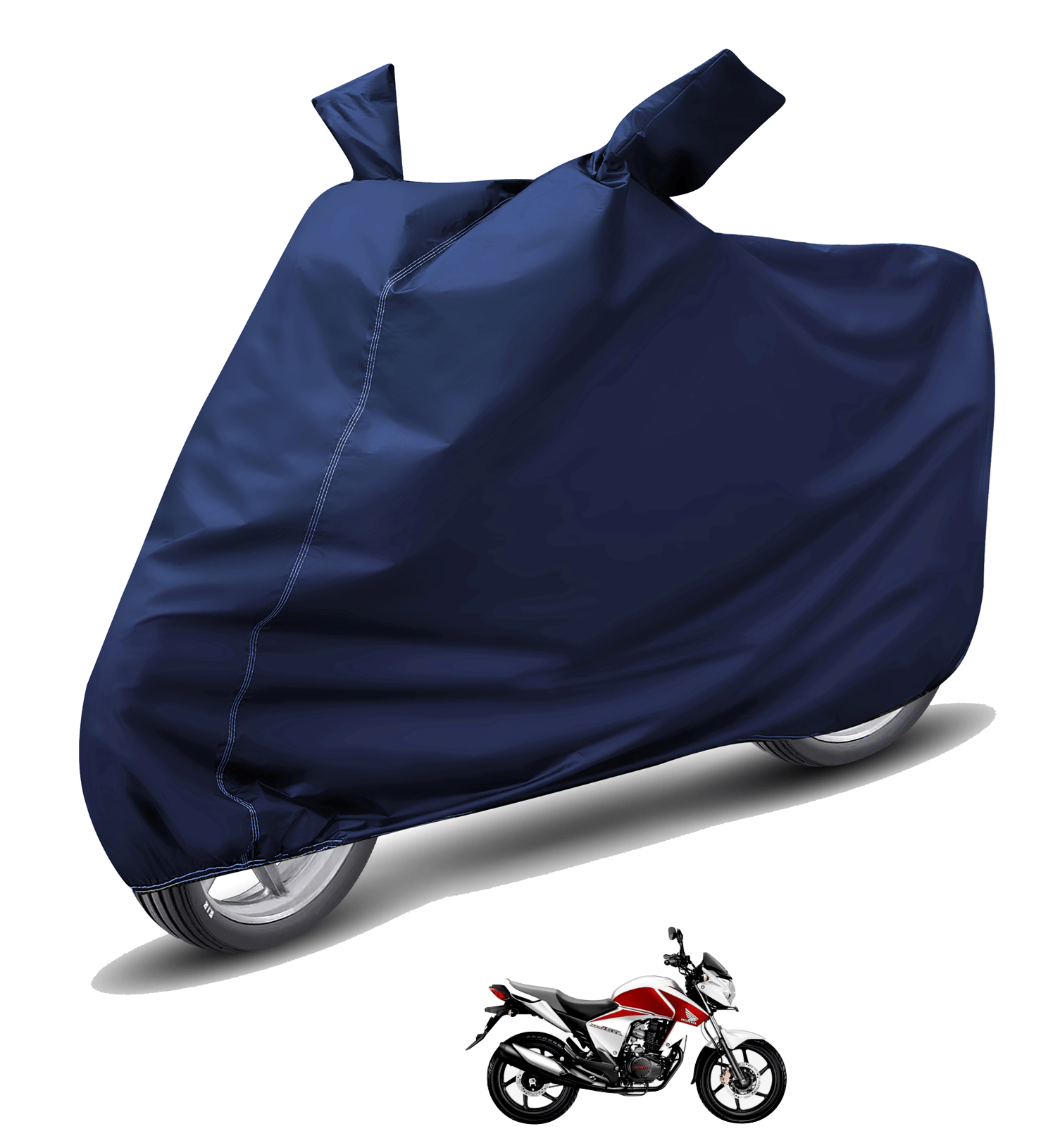 Mockhe Bike Body Cover for Honda All Bike Models ( Pack of 1 ) , Blue Mockhe Bike Body Cover for Honda All Bike Models ( Pack of 1 ) , Blue