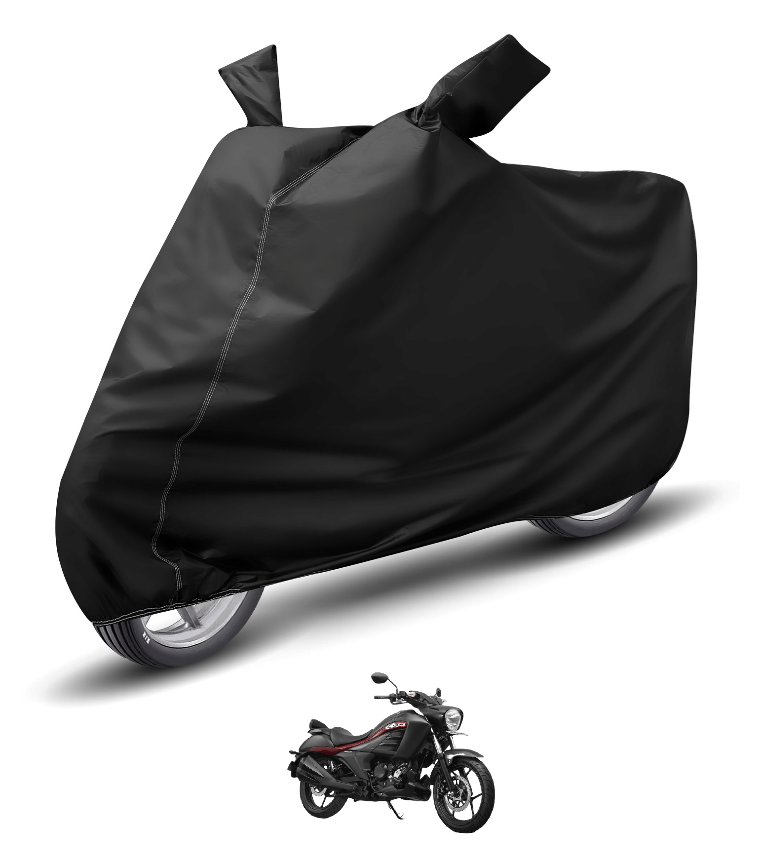 Mockhe Bike Body Cover for Suzuki All Bike Models ( Pack of 1 ) , Black Mockhe Bike Body Cover for Suzuki All Bike Models ( Pack of 1 ) , Black