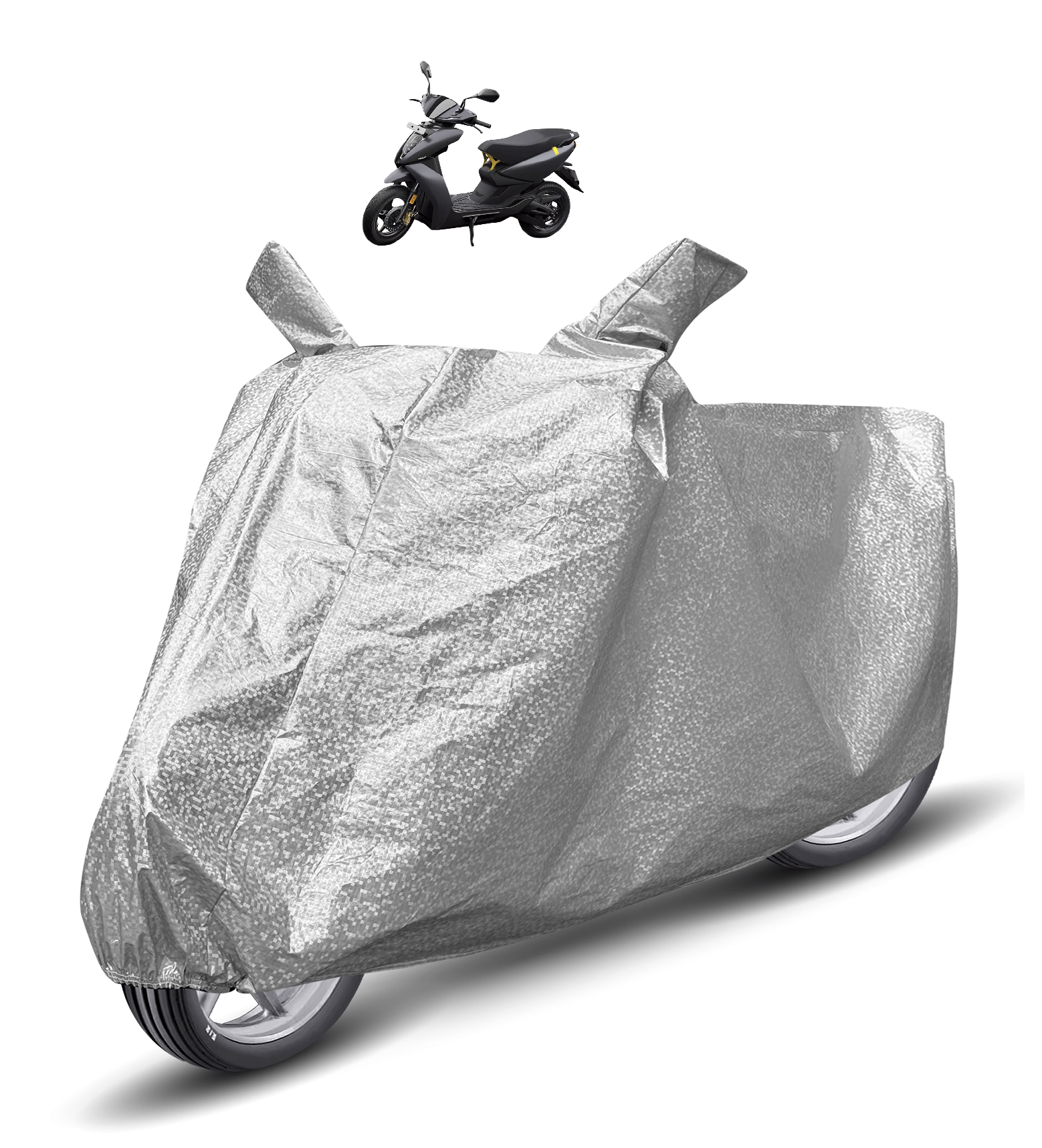 Mockhe Bike Body Cover for Ather All Bike Models ( Pack of 1 ) , Silver Mockhe Bike Body Cover for Ather All Bike Models ( Pack of 1 ) , Silver