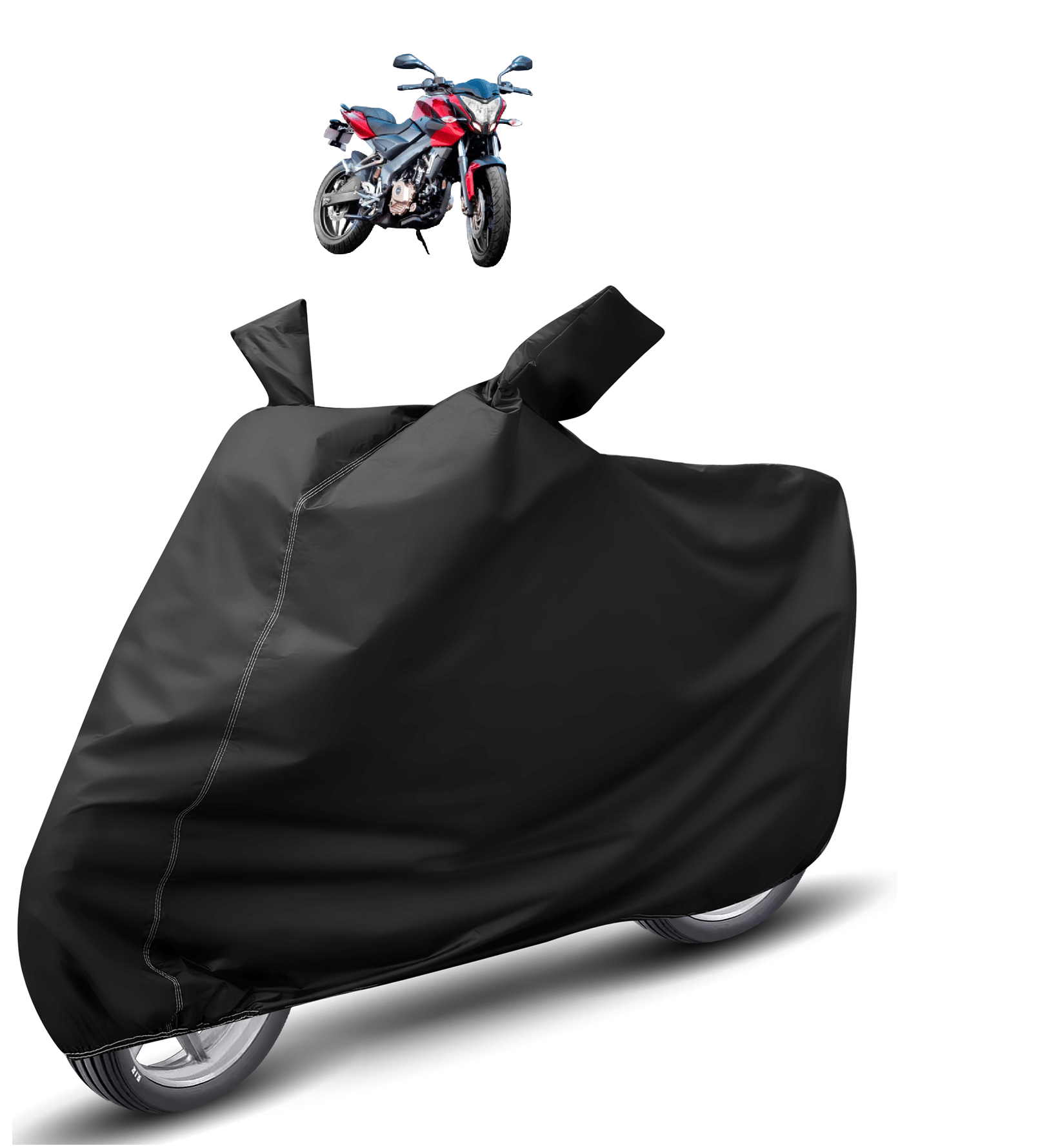 Mockhe Bike Body Cover for Bajaj Pulsar 200 ( Pack of 1 ) , Black Mockhe Bike Body Cover for Bajaj Pulsar 200 ( Pack of 1 ) , Black