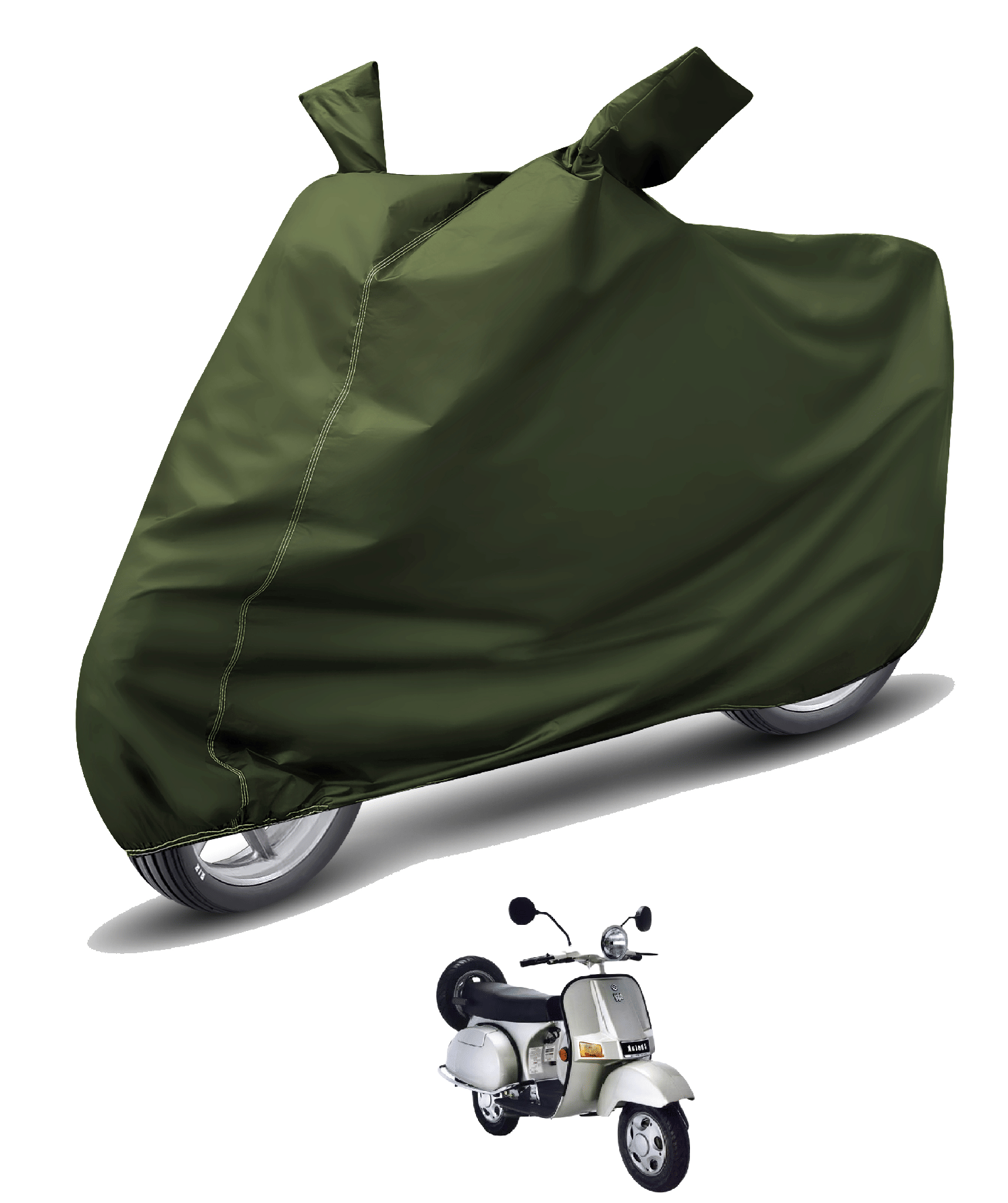 Mockhe Bike Body Cover for Bajaj Chetak ( Pack of 1 ) , Green Mockhe Bike Body Cover for Bajaj Chetak ( Pack of 1 ) , Green