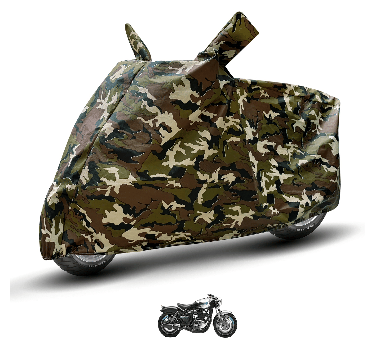 Mockhe Bike Body Cover for Royal Enfield All Bike Models ( Pack of 1 ) , Camouflage Mockhe Bike Body Cover for Royal Enfield All Bike Models ( Pack of 1 ) , Camouflage