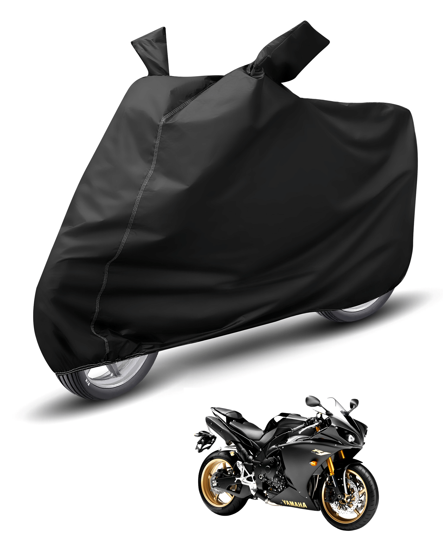 Mockhe Bike Body Cover for Yamaha Yzf R1 ( Pack of 1 ) , Black Mockhe Bike Body Cover for Yamaha Yzf R1 ( Pack of 1 ) , Black