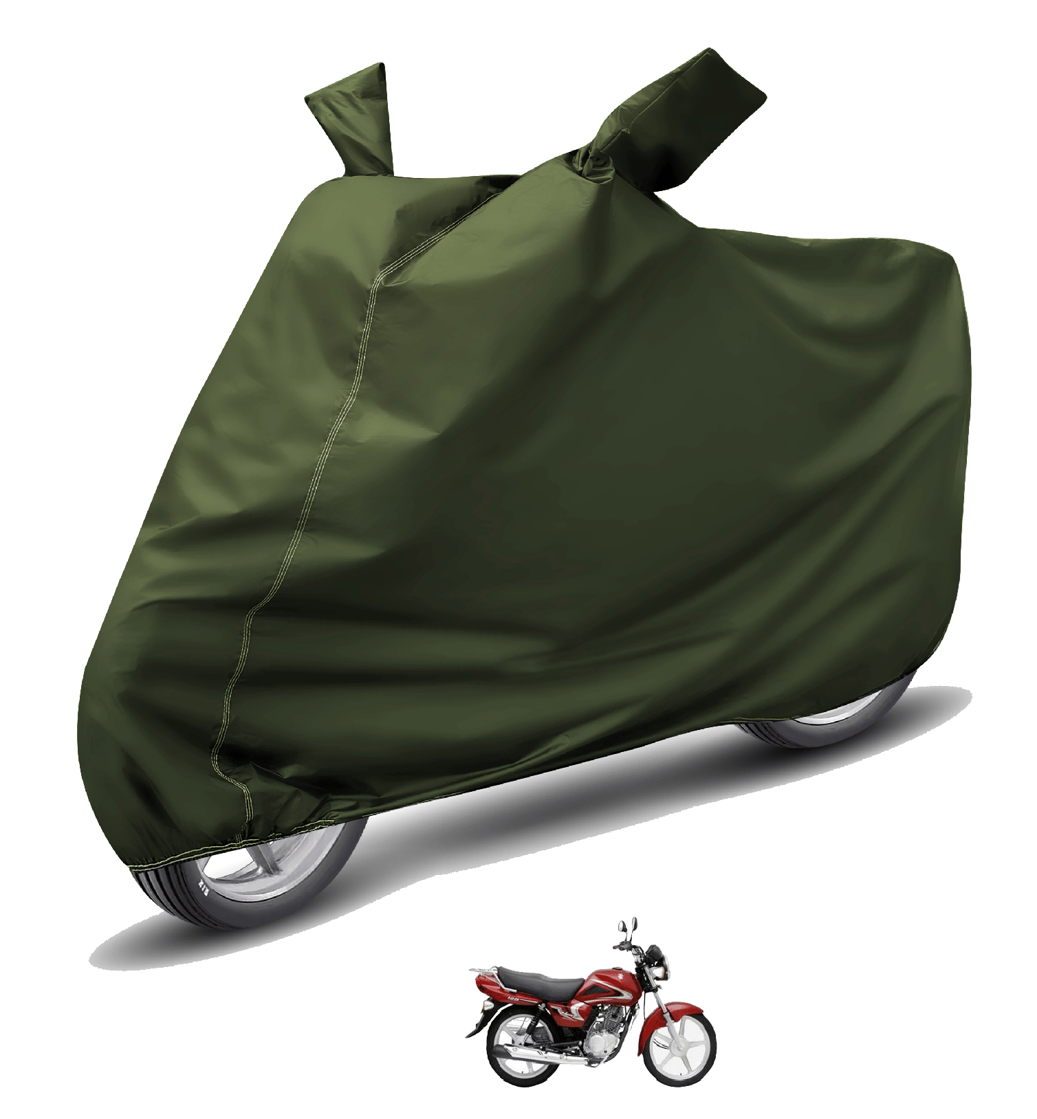 Mockhe Bike Body Cover for Suzuki Heat ( Pack of 1 ) , Green Mockhe Bike Body Cover for Suzuki Heat ( Pack of 1 ) , Green