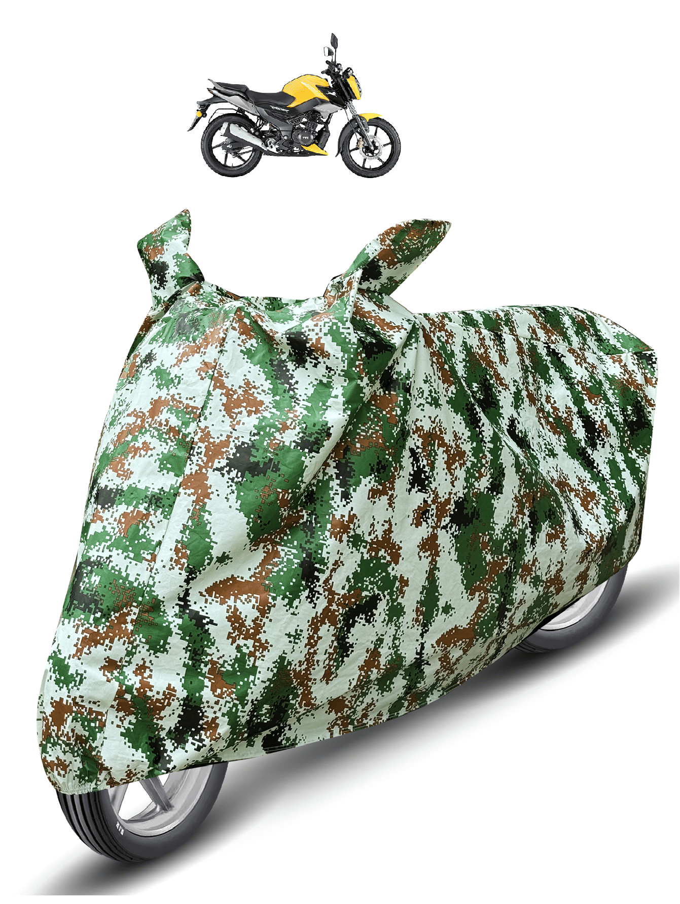     			Mockhe Bike Body Cover for TVS Raider ( Pack of 1 ) , Olive