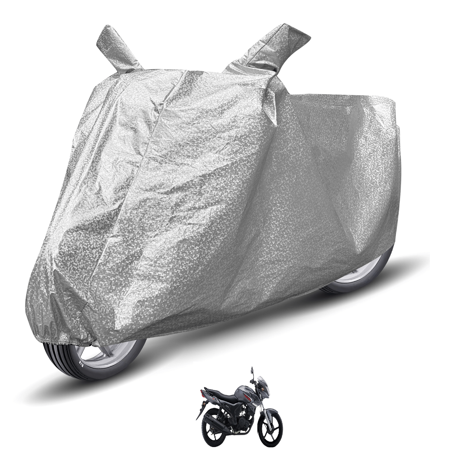     			Mockhe Bike Body Cover for Yamaha Sz-S ( Pack of 1 ) , Silver