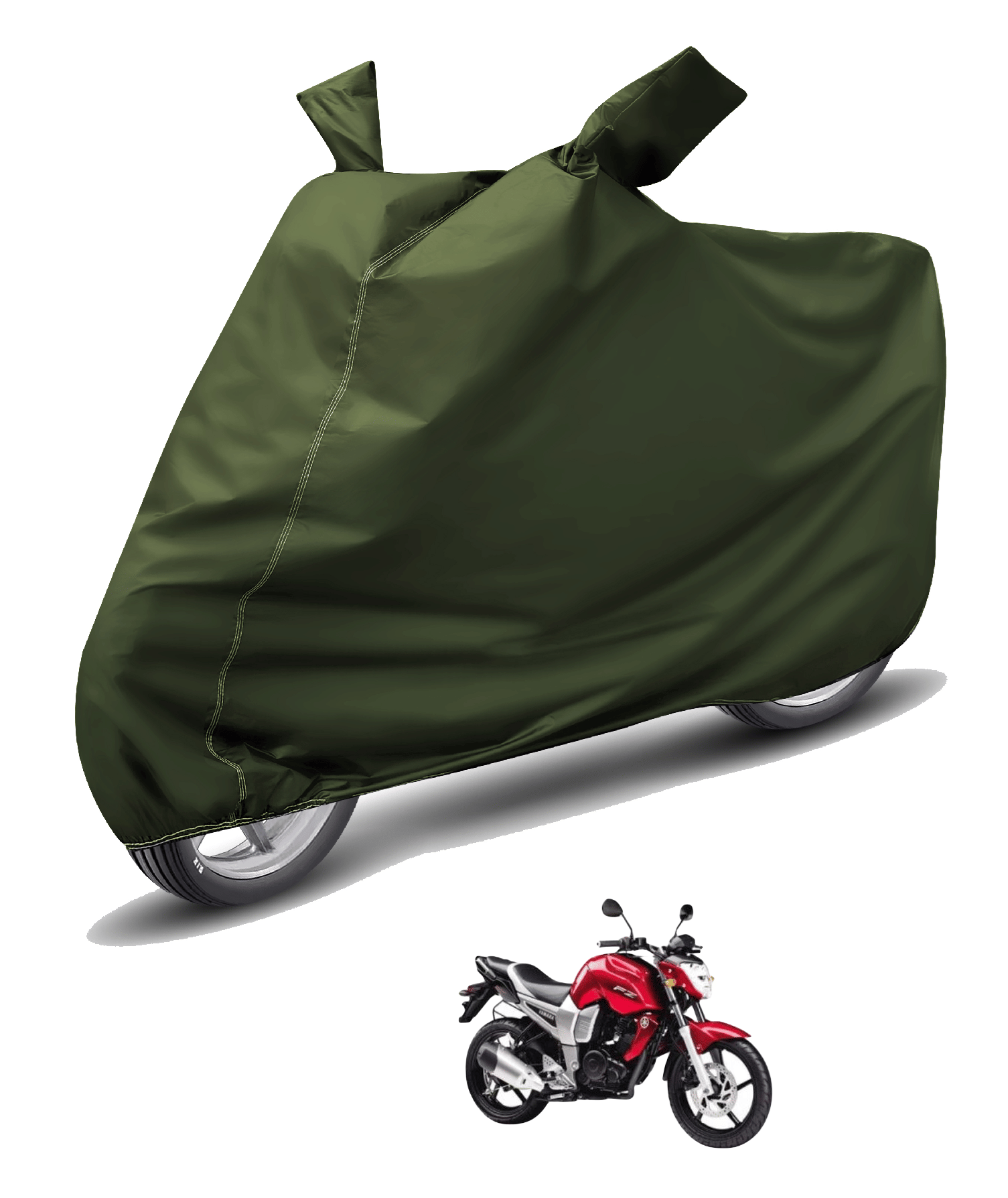 Mockhe Bike Body Cover for Yamaha Fz ( Pack of 1 ) , Green Mockhe Bike Body Cover for Yamaha Fz ( Pack of 1 ) , Green