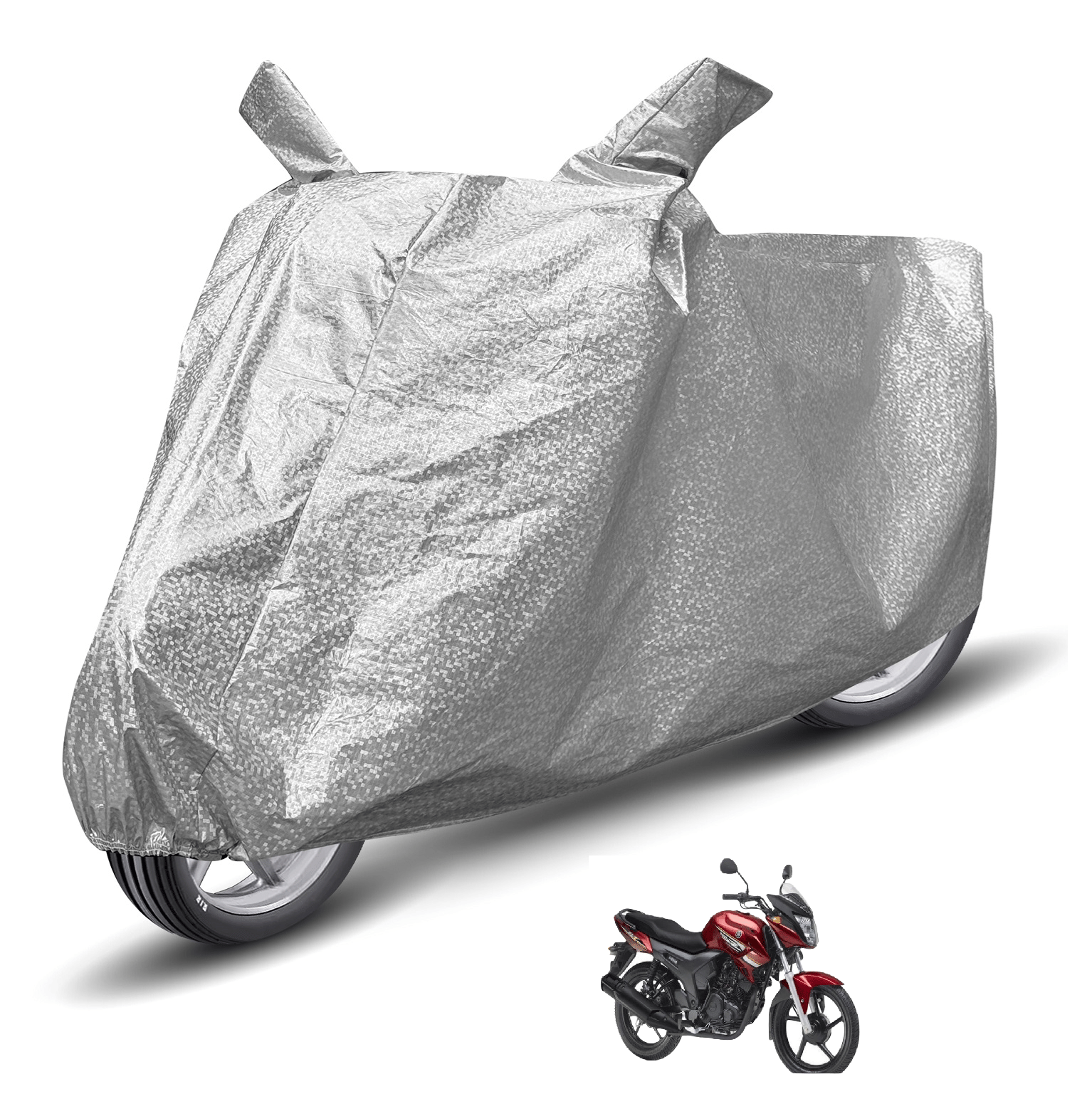 Mockhe Bike Body Cover for Yamaha Sz-X ( Pack of 1 ) , Silver Mockhe Bike Body Cover for Yamaha Sz-X ( Pack of 1 ) , Silver