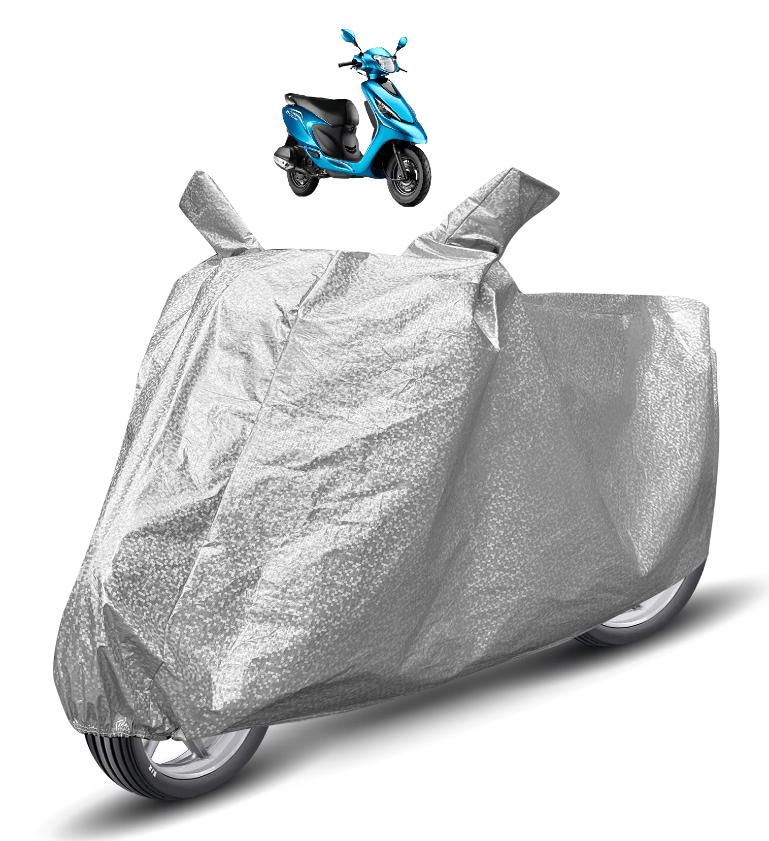 Mockhe Bike Body Cover for TVS Zest ( Pack of 1 ) , Silver Mockhe Bike Body Cover for TVS Zest ( Pack of 1 ) , Silver