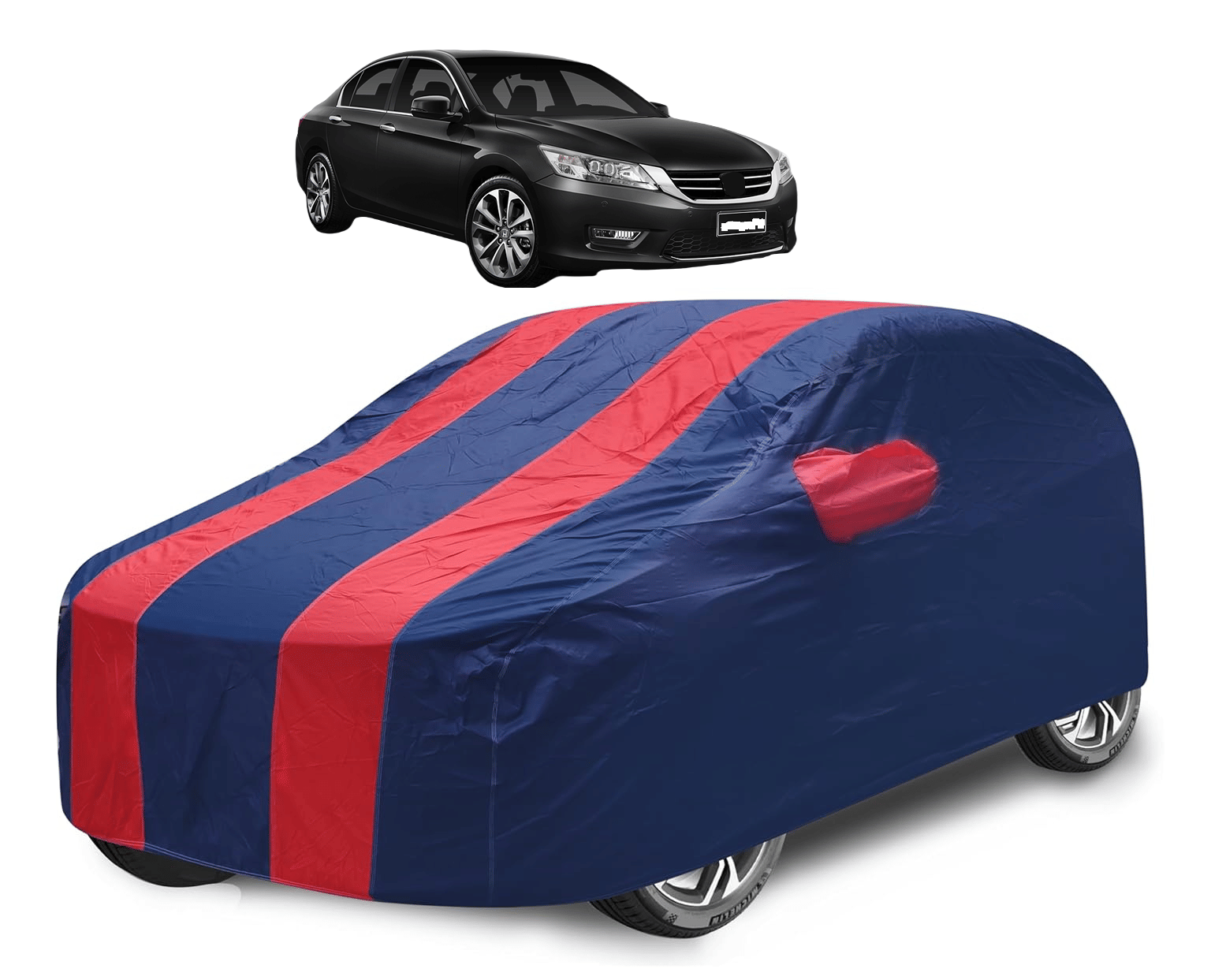     			Mockhe Car Body Cover for Honda All Car Models With Mirror Pocket ( Pack of 1 ) , Red