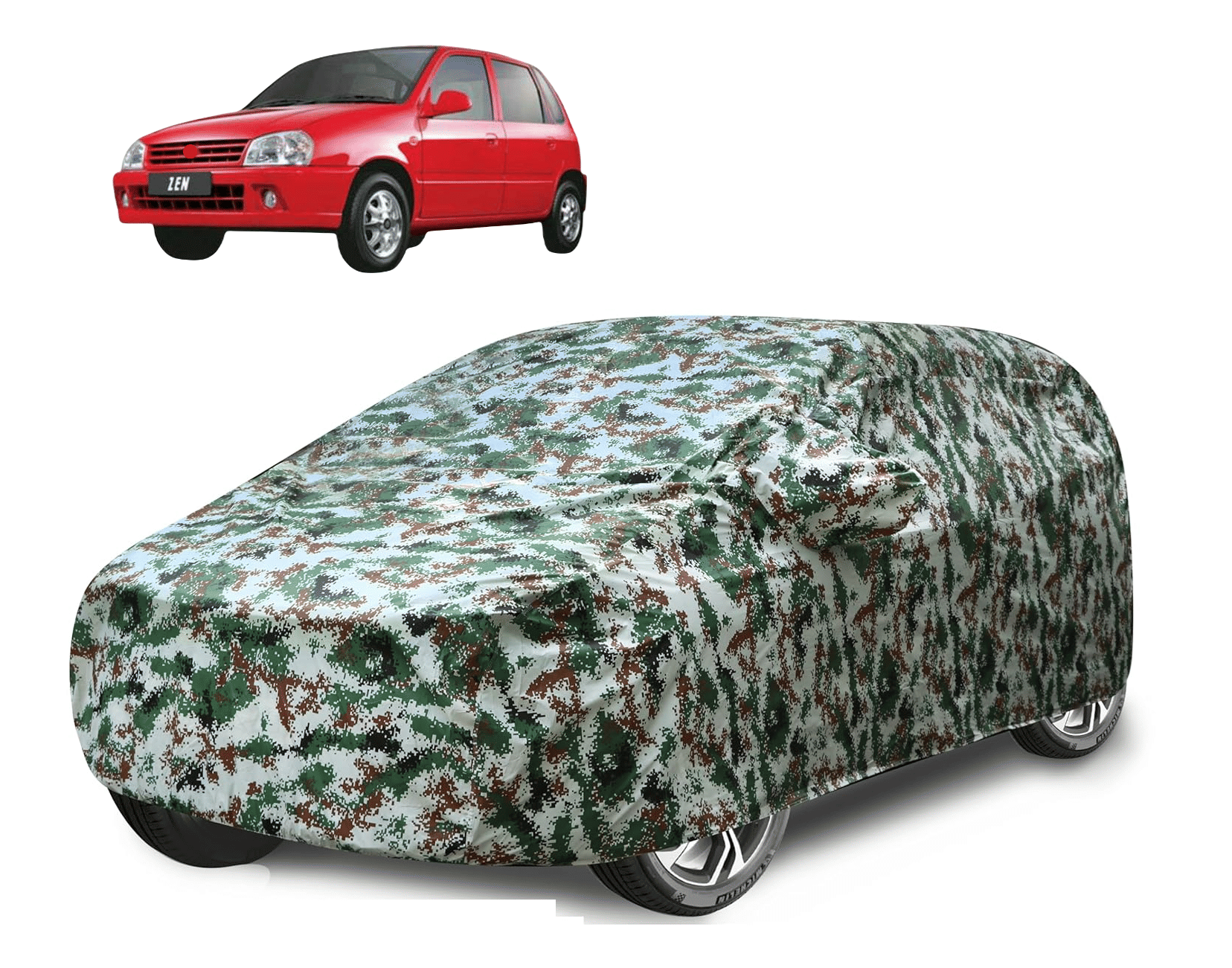 Mockhe Car Body Cover for Maruti Suzuki All Car Models With Mirror Pocket ( Pack of 1 ) , Green     			Mockhe Car Body Cover for Maruti Suzuki All Car Models With Mirror Pocket ( Pack of 1 ) , Green
