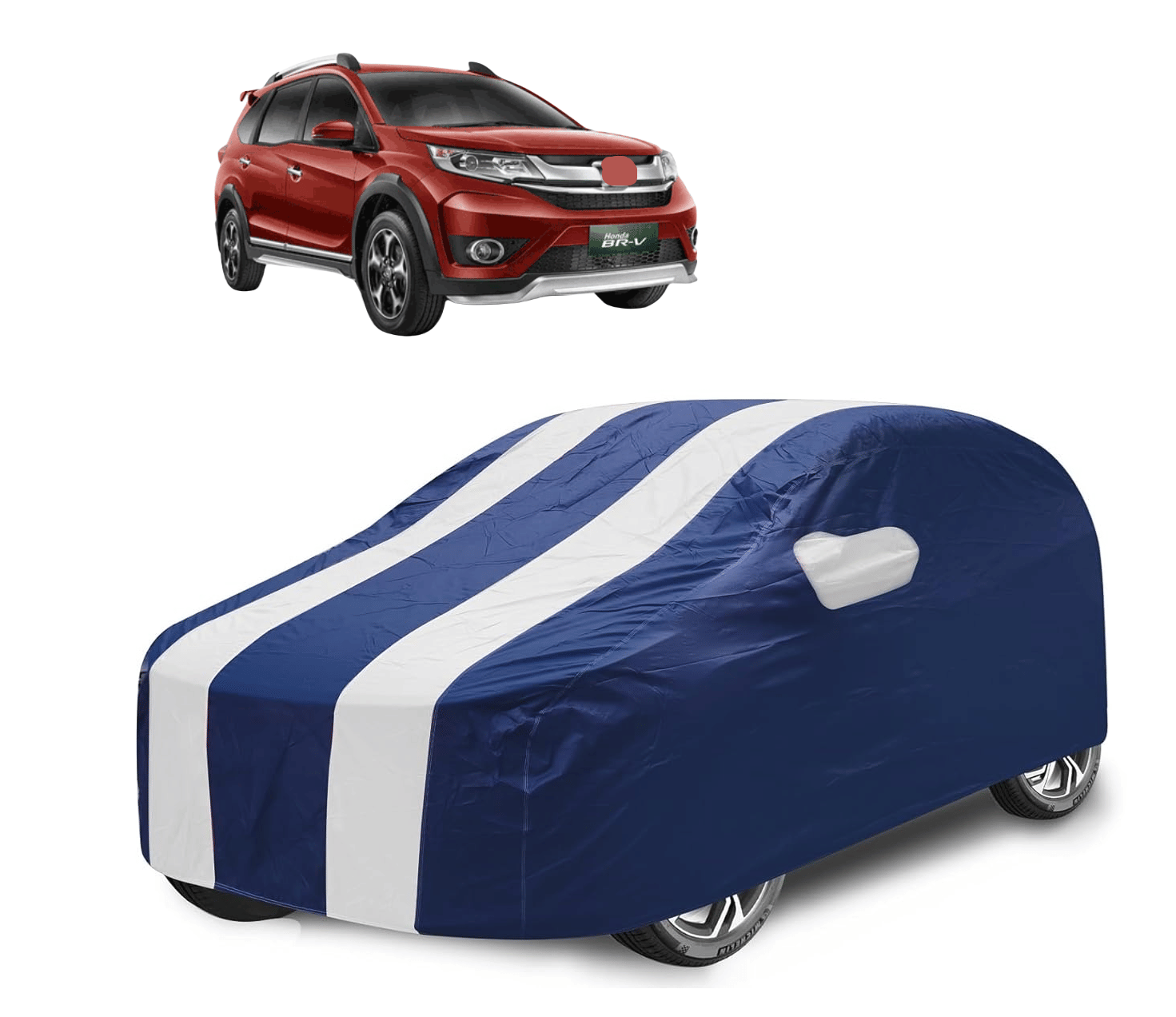     			Mockhe Car Body Cover for Honda All Car Models With Mirror Pocket ( Pack of 1 ) , White