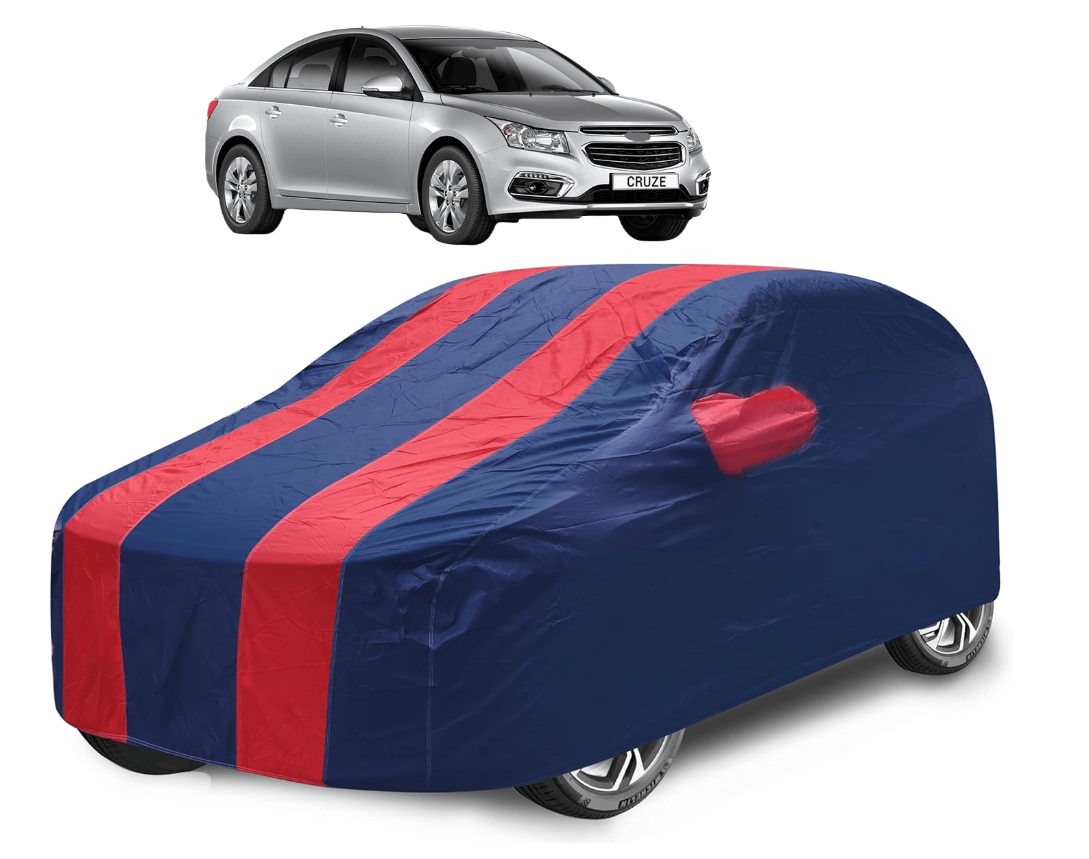     			Mockhe Car Body Cover for Chevrolet All Car Models With Mirror Pocket ( Pack of 1 ) , Red