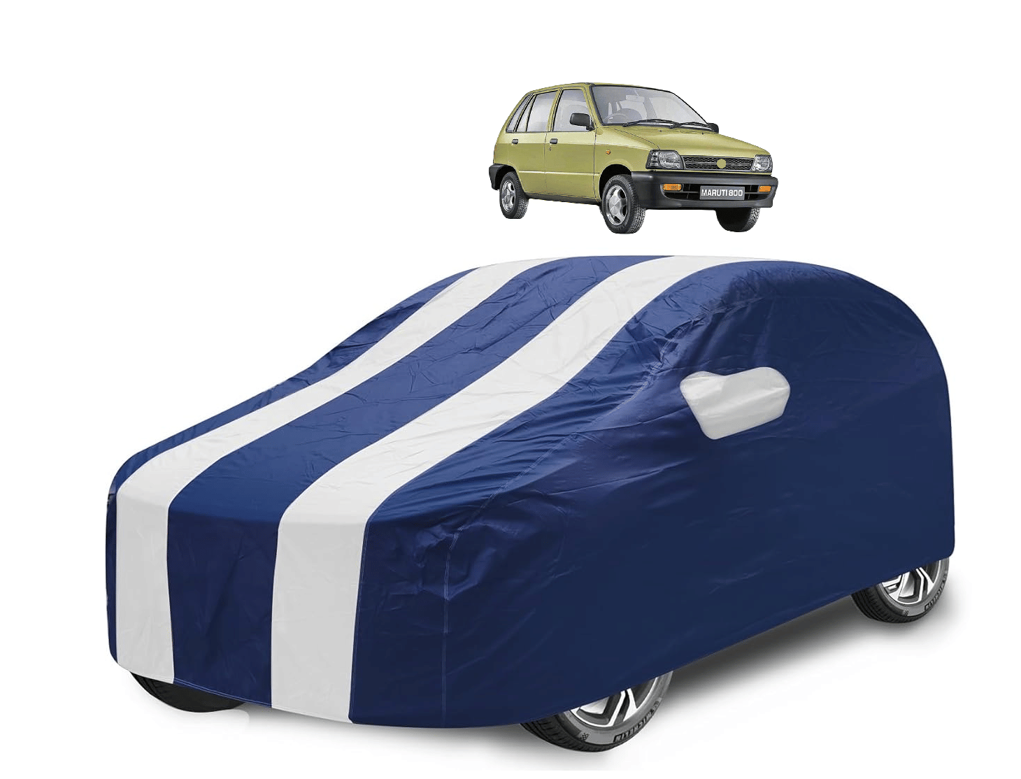     			Mockhe Car Body Cover for Maruti Suzuki All Car Models With Mirror Pocket ( Pack of 1 ) , White