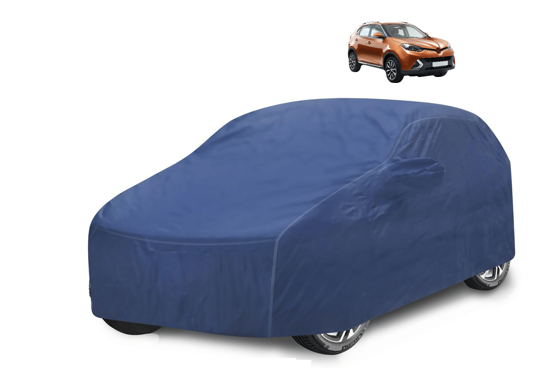     			Mockhe Car Body Cover for Premier All Car Models With Mirror Pocket ( Pack of 1 ) , Blue