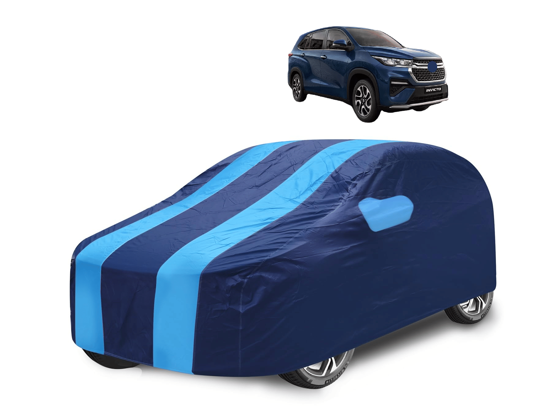     			Mockhe Car Body Cover for Maruti Suzuki All Car Models With Mirror Pocket ( Pack of 1 ) , Blue