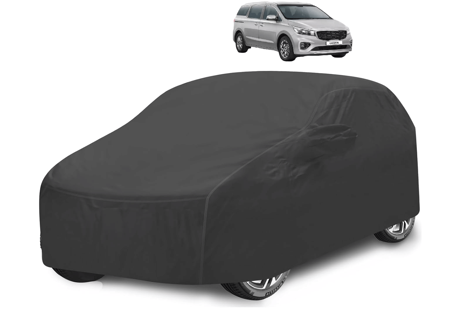     			Mockhe Car Body Cover for Kia All Car Models With Mirror Pocket ( Pack of 1 ) , Grey