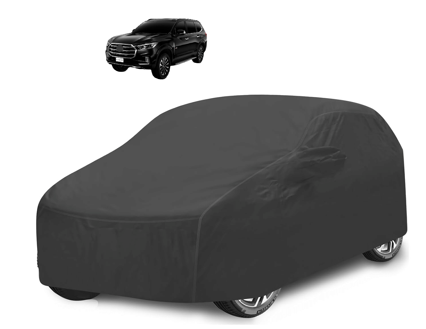    			Mockhe Car Body Cover for Premier All Car Models With Mirror Pocket ( Pack of 1 ) , Grey