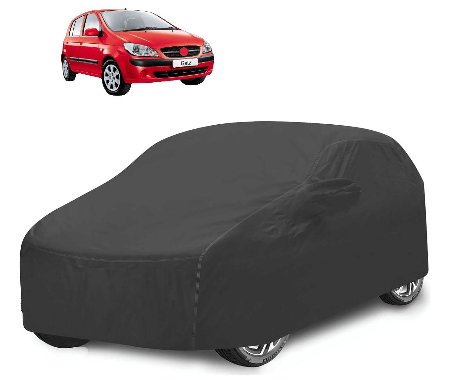     			Mockhe Car Body Cover for Hyundai All Car Models With Mirror Pocket ( Pack of 1 ) , Grey