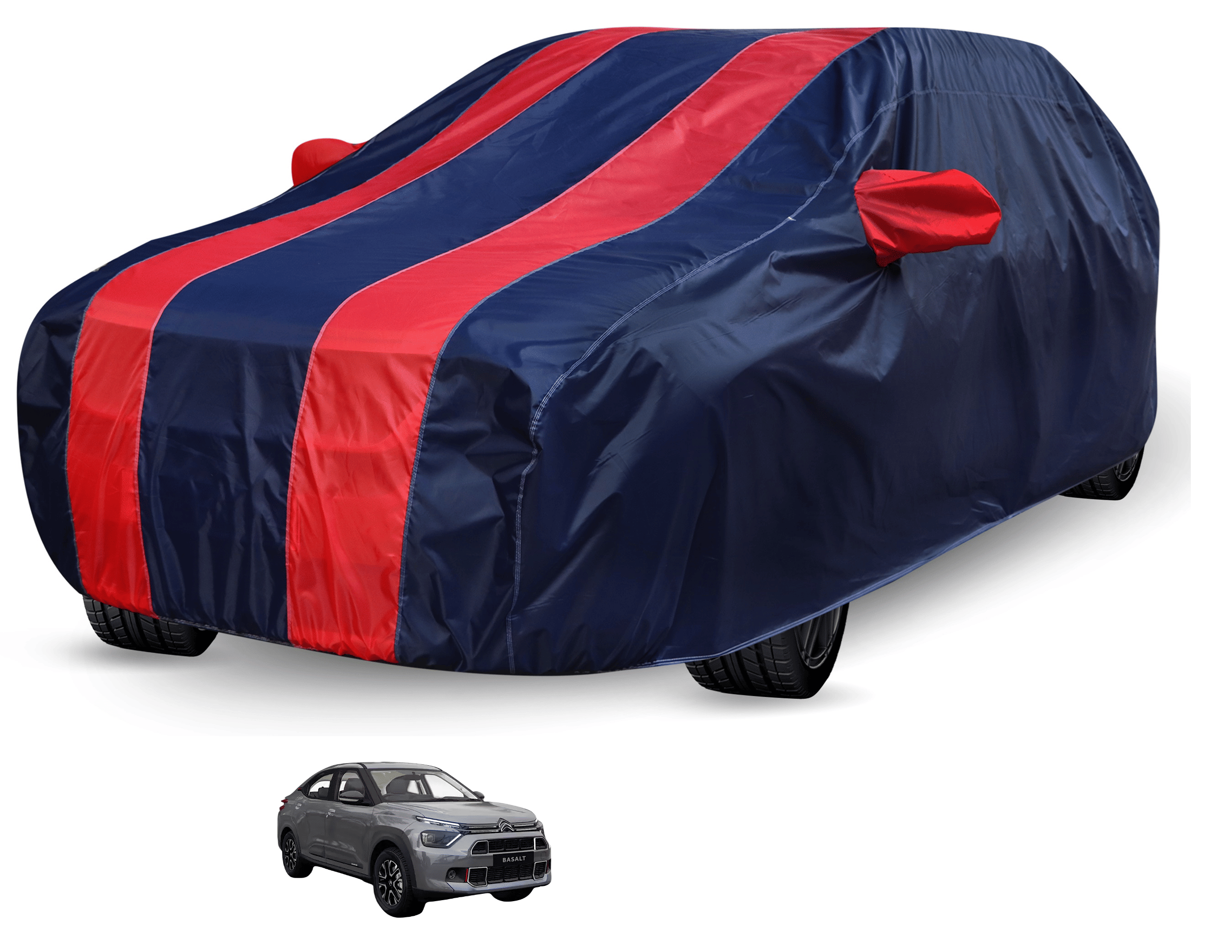     			Mockhe Car Body Cover for Premier All Car Models With Mirror Pocket ( Pack of 1 ) , Red