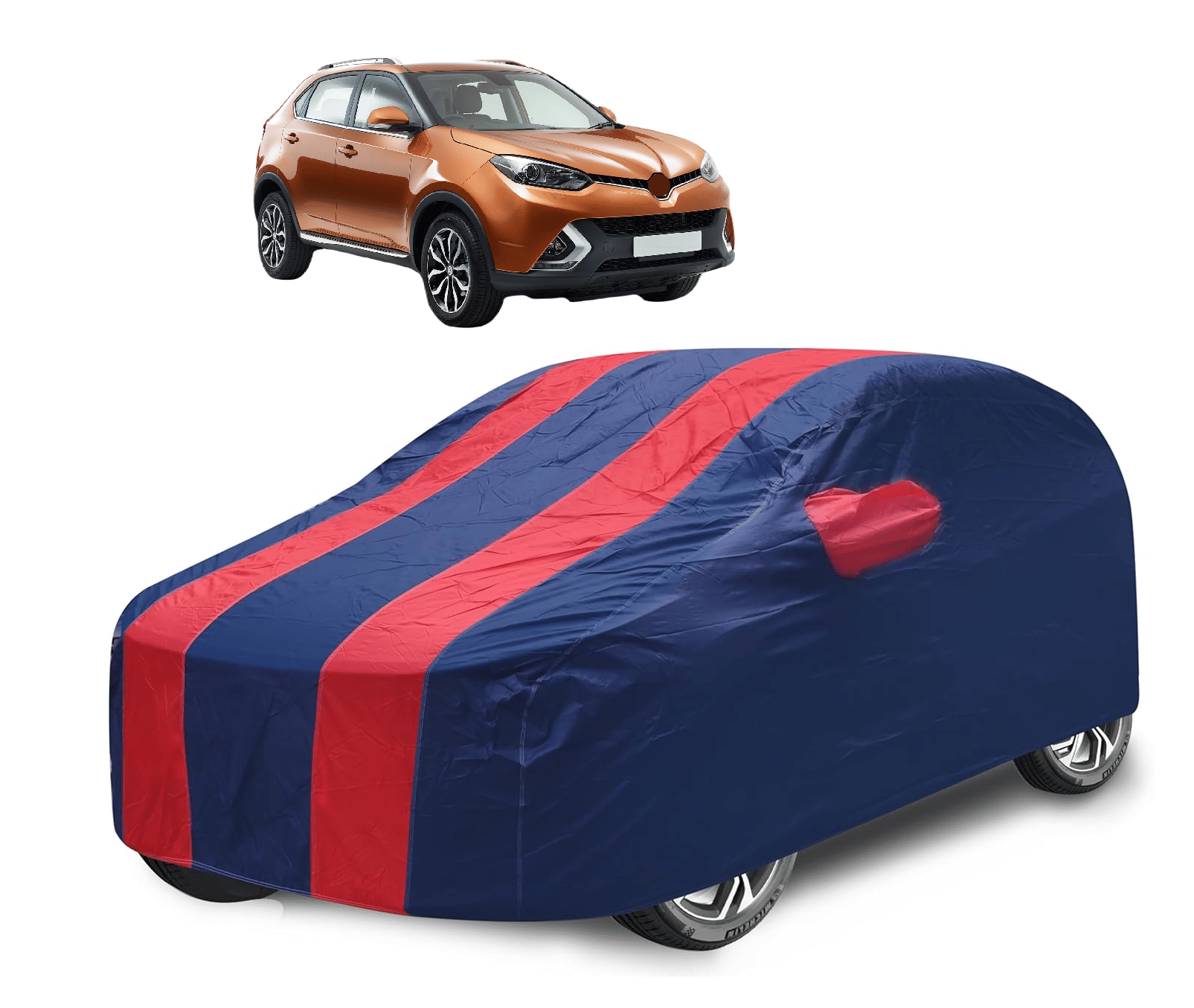     			Mockhe Car Body Cover for Premier All Car Models With Mirror Pocket ( Pack of 1 ) , Red