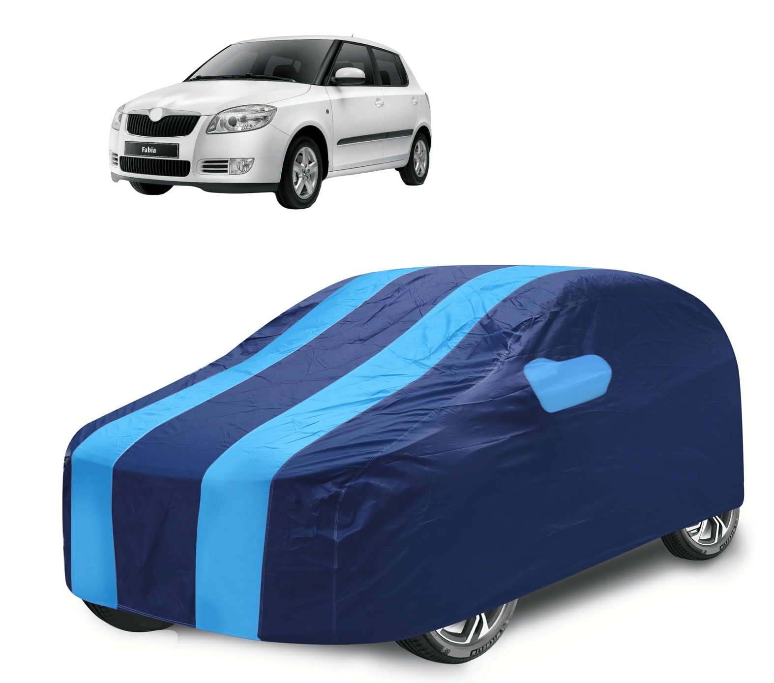     			Mockhe Car Body Cover for Skoda All Car Models With Mirror Pocket ( Pack of 1 ) , Blue