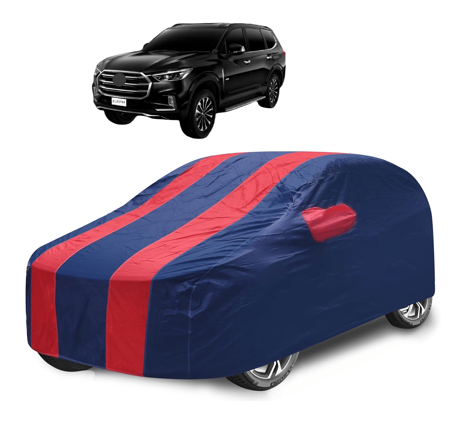    			Mockhe Car Body Cover for Premier All Car Models With Mirror Pocket ( Pack of 1 ) , Red