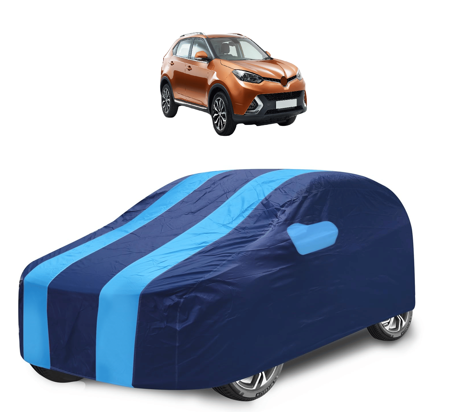     			Mockhe Car Body Cover for Premier All Car Models With Mirror Pocket ( Pack of 1 ) , Blue