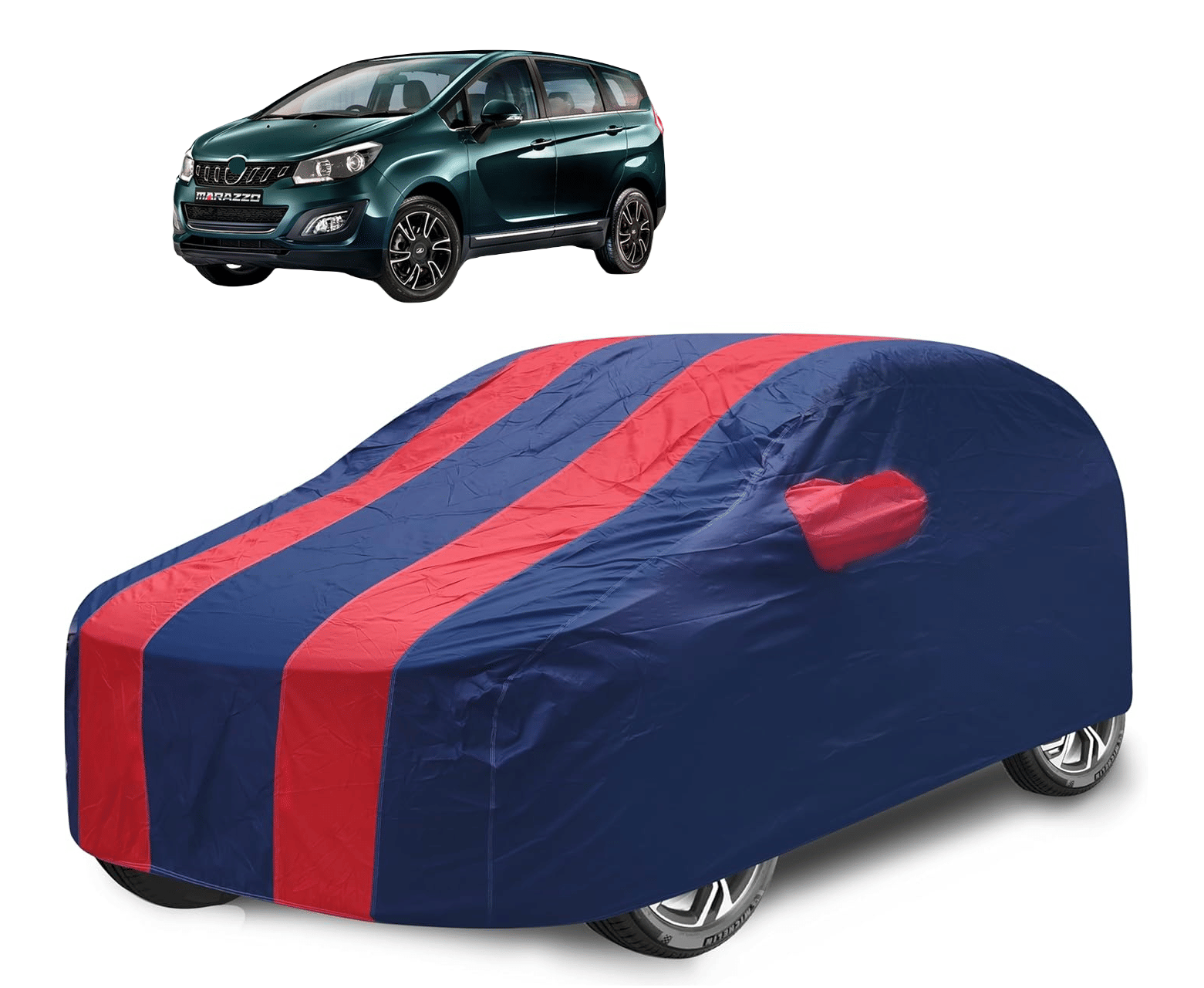     			Mockhe Car Body Cover for Mahindra All Car Models With Mirror Pocket ( Pack of 1 ) , Red