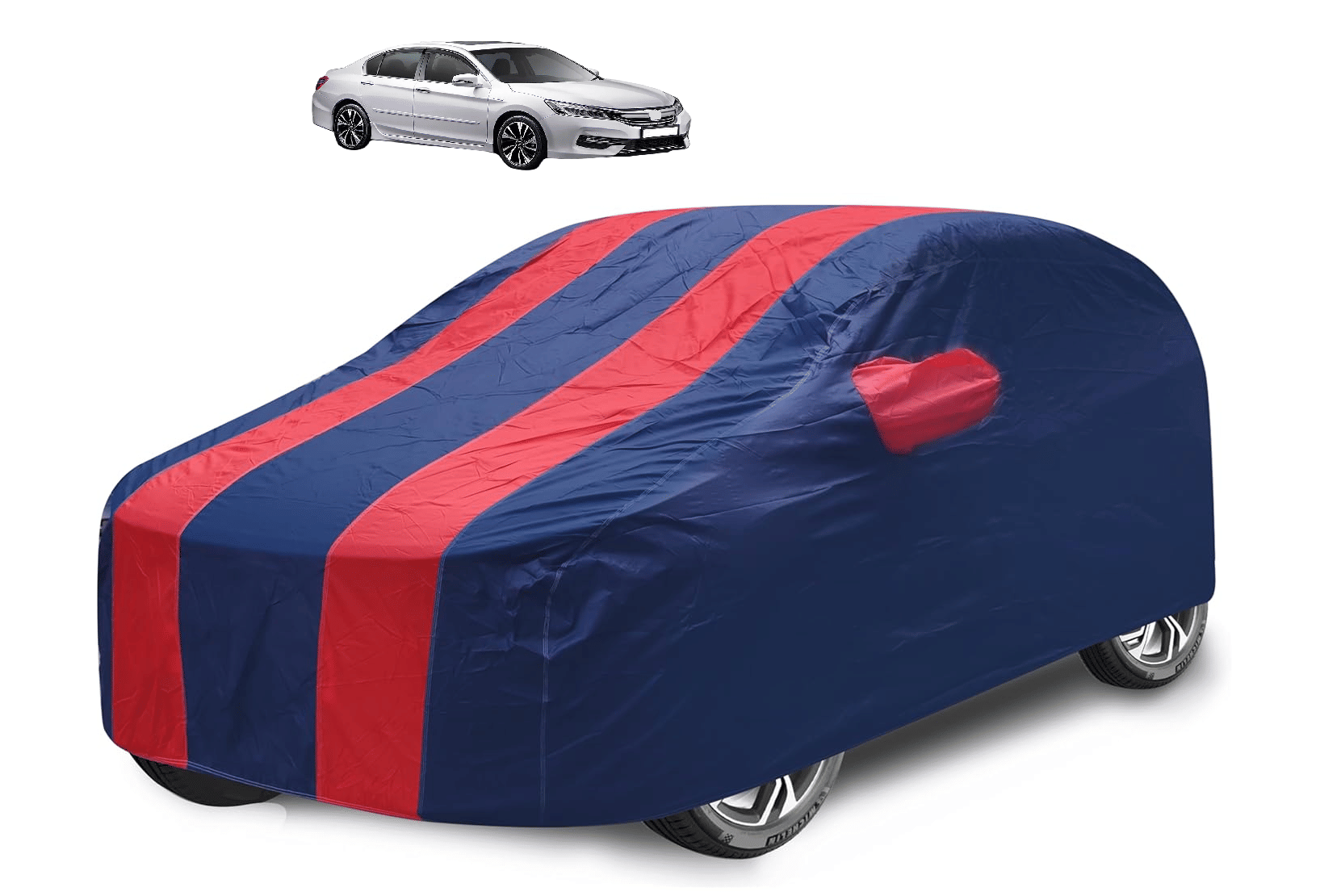     			Mockhe Car Body Cover for Honda All Car Models With Mirror Pocket ( Pack of 1 ) , Red