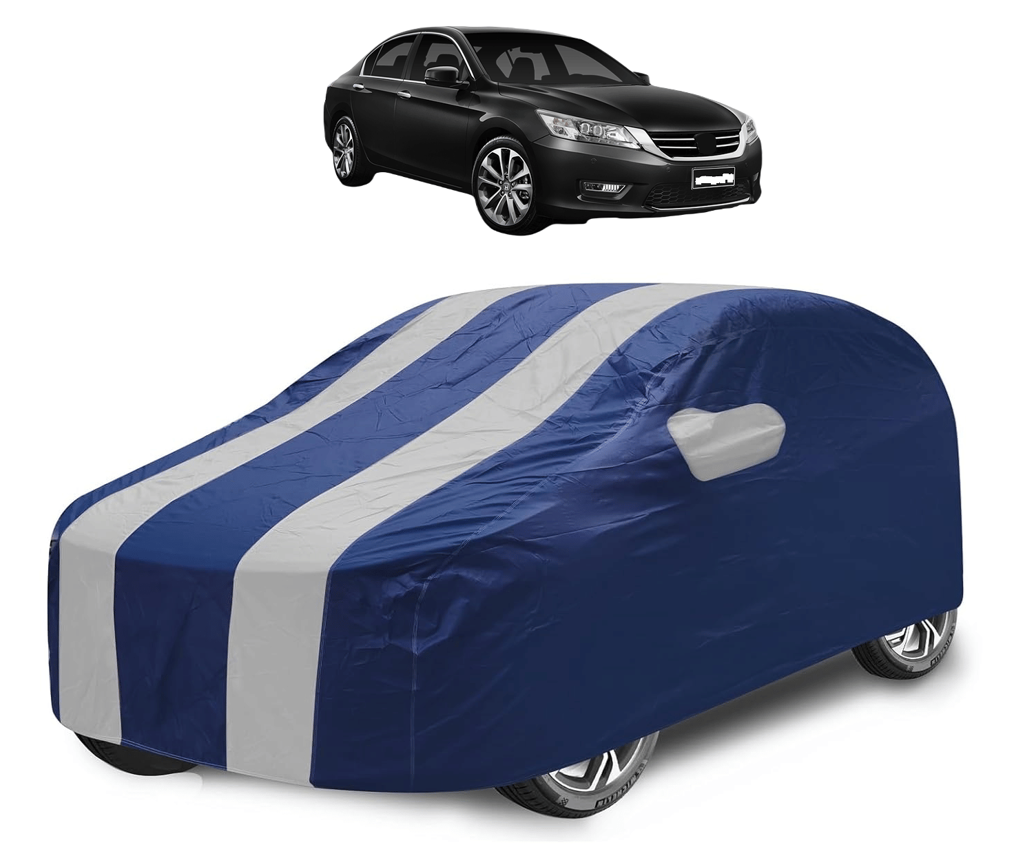     			Mockhe Car Body Cover for Honda All Car Models With Mirror Pocket ( Pack of 1 ) , Silver