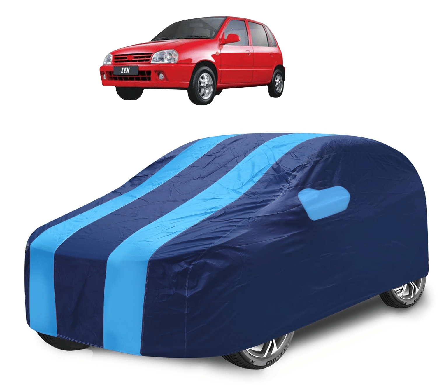     			Mockhe Car Body Cover for Maruti Suzuki All Car Models With Mirror Pocket ( Pack of 1 ) , Blue